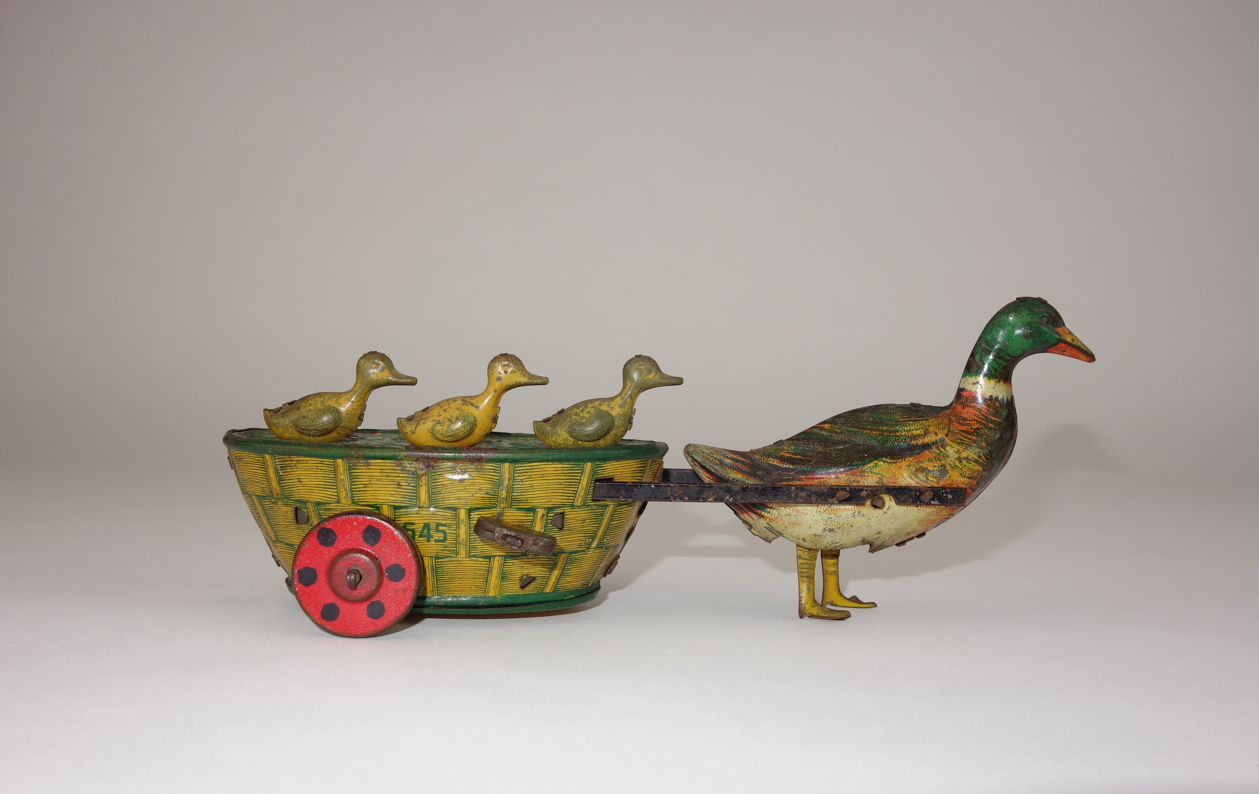Antique Quack-Quack Paak-Paak Wind-Up Tin Toy By Lehmann