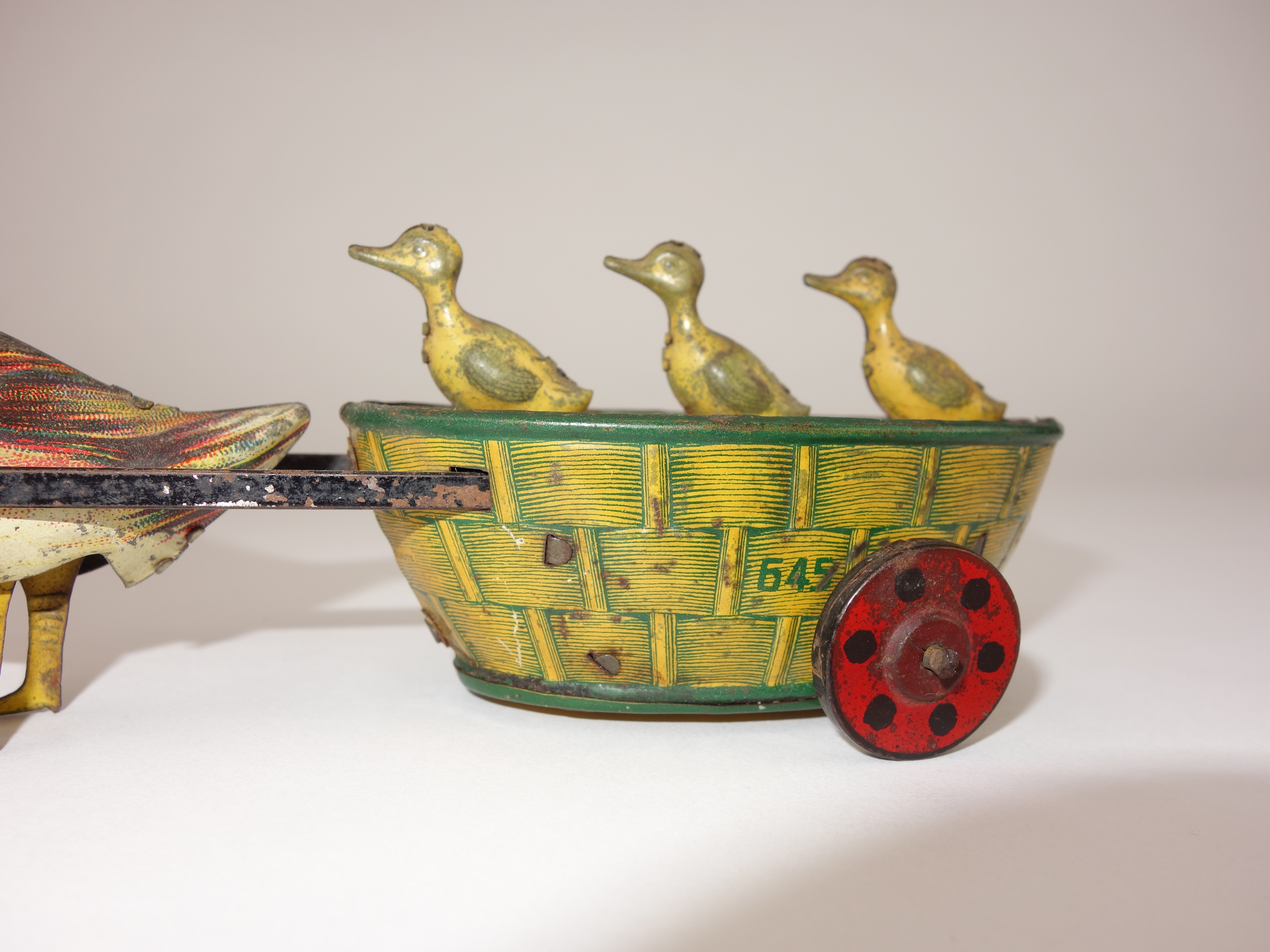 Antique Quack-Quack Paak-Paak Wind-Up Tin Toy By Lehmann