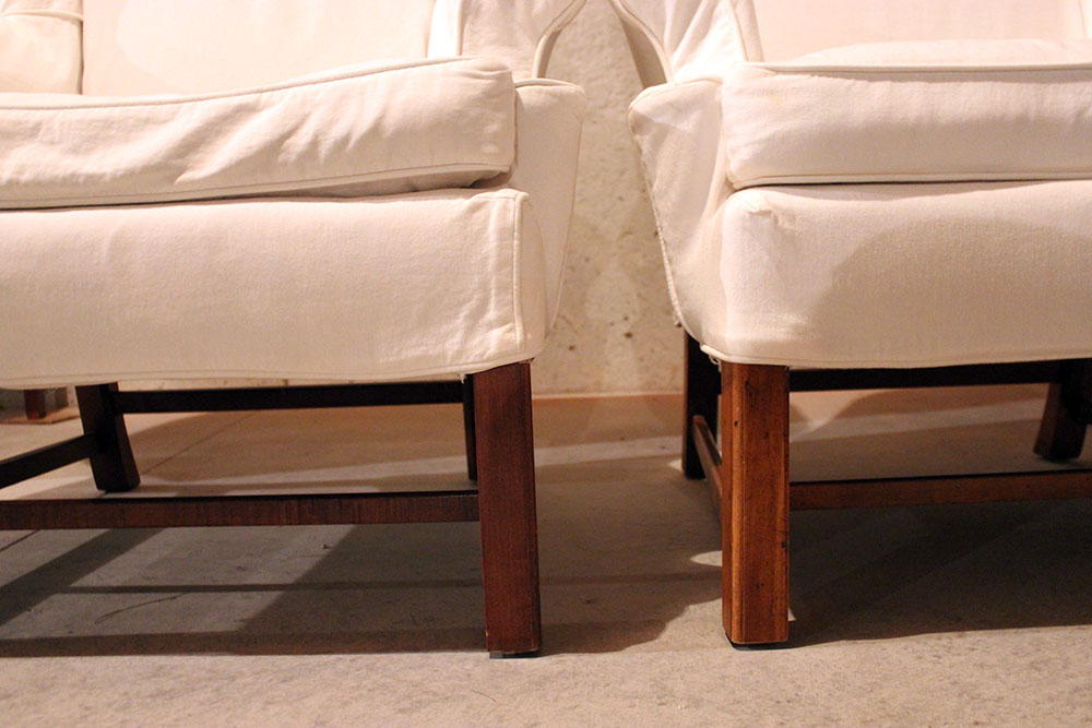 Chippendale Style Wing Chairs by Baker Furniture