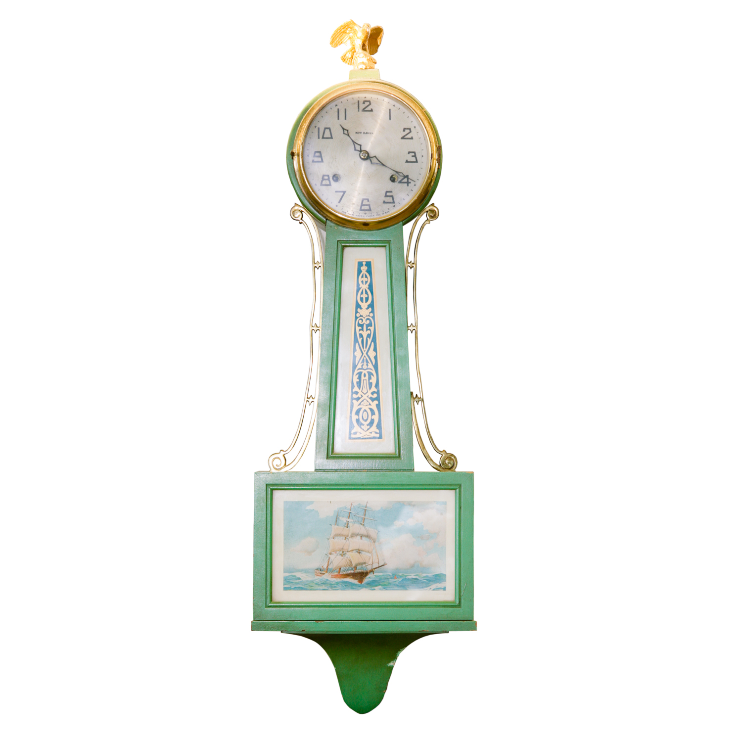 Vintage New Haven Clock Co. Gilbert Banjo Wall Clock