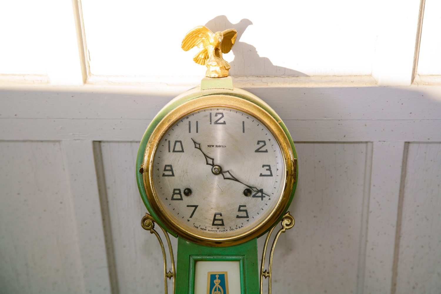 Vintage New Haven Clock Co. Gilbert Banjo Wall Clock