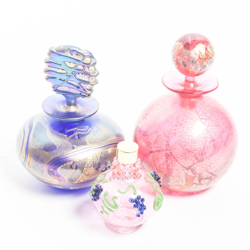 Collection of Decorative Glass Perfume Bottles