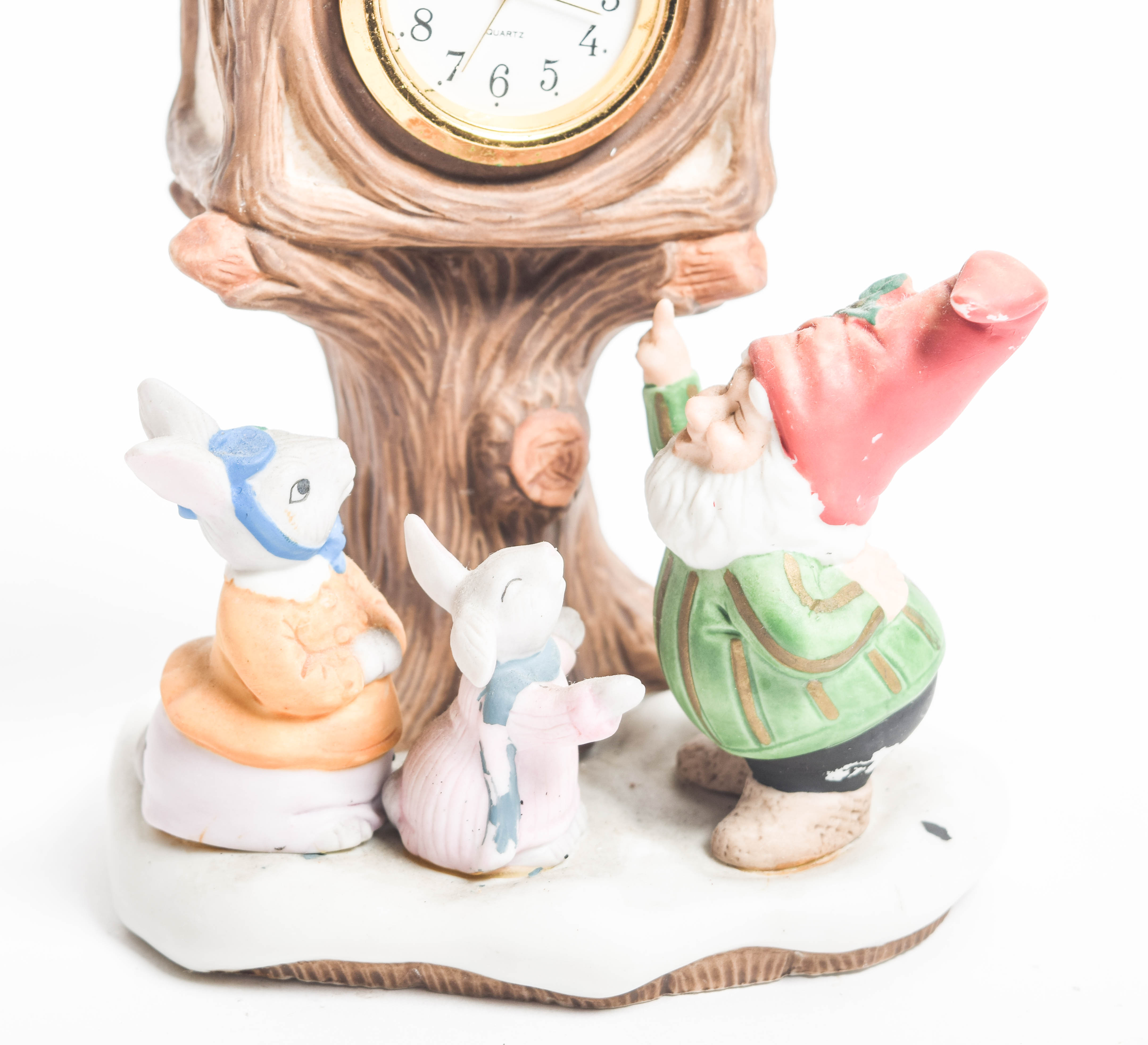 1993 Fitz and Floyd Holiday Hamlet "Village Square Clock"