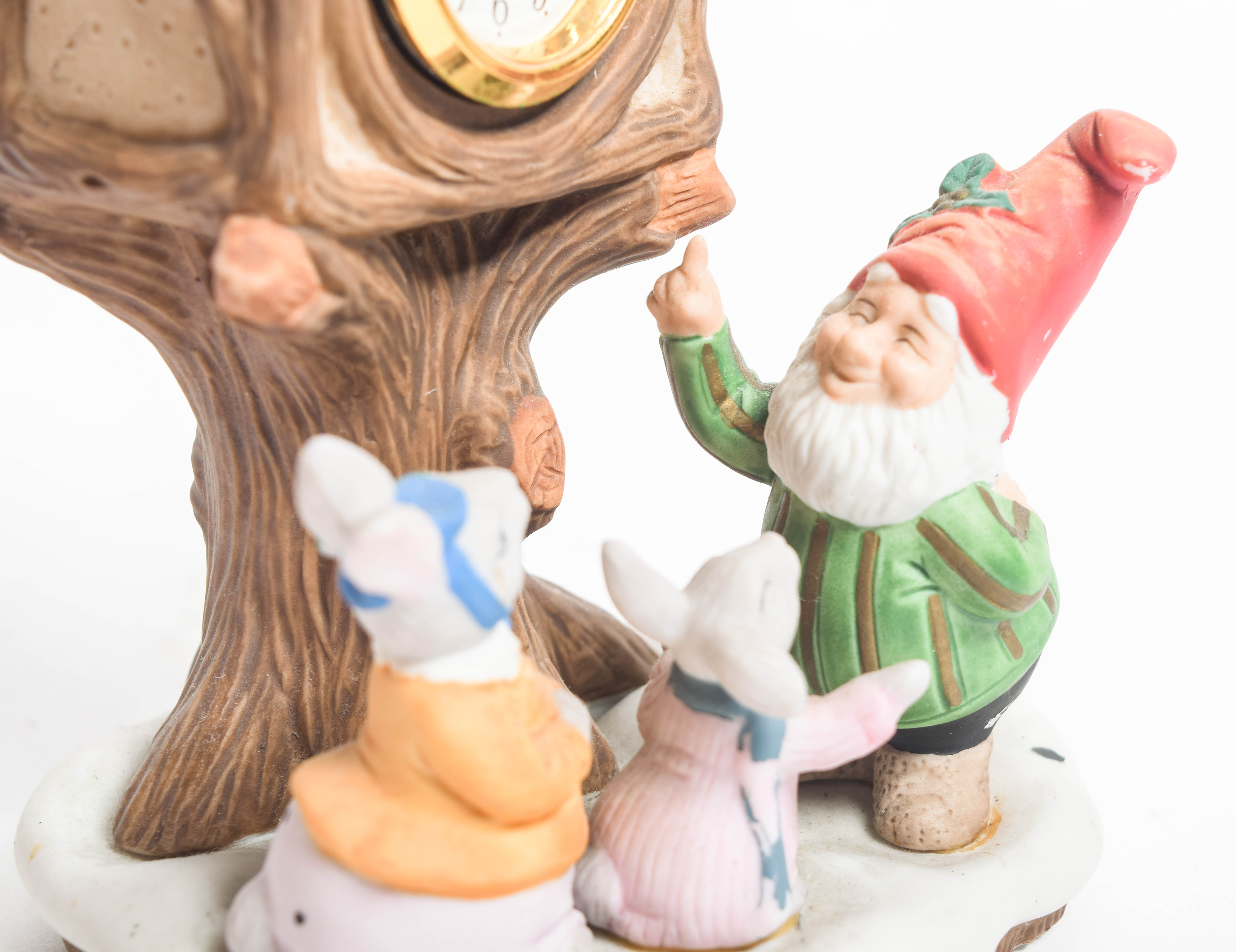 1993 Fitz and Floyd Holiday Hamlet "Village Square Clock"