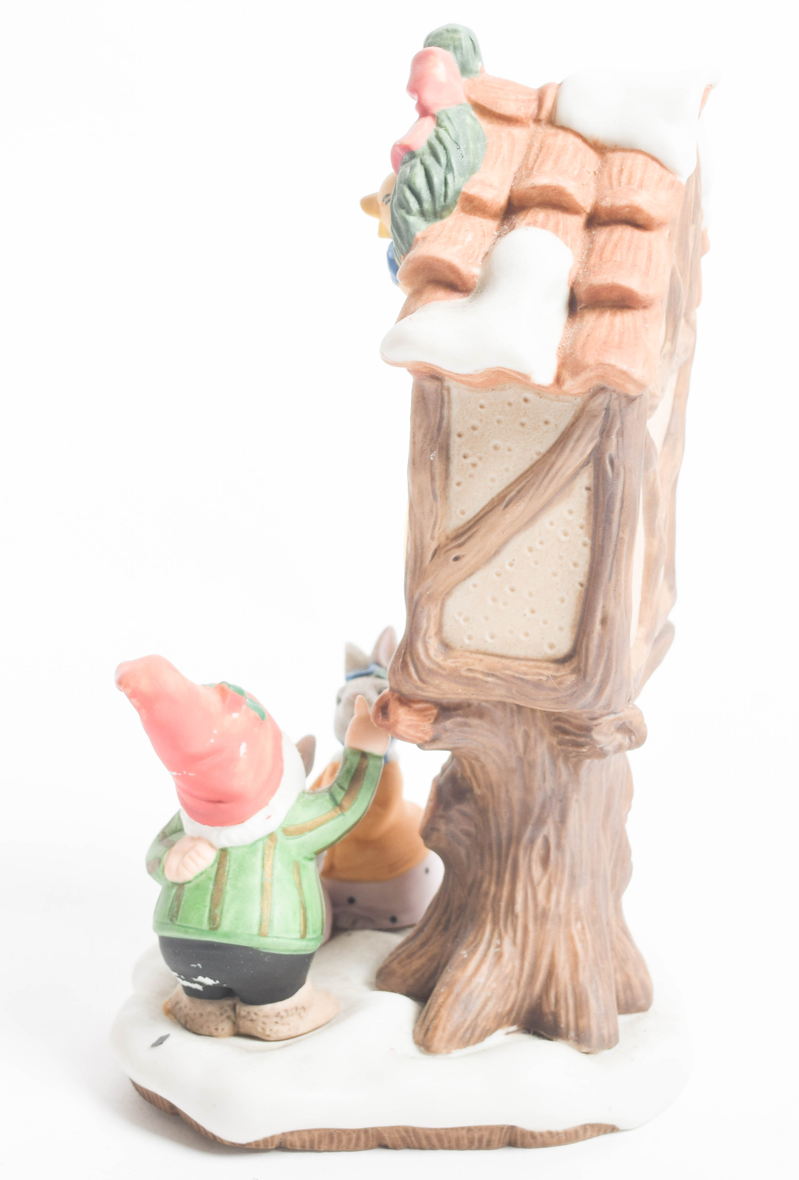 1993 Fitz and Floyd Holiday Hamlet "Village Square Clock"