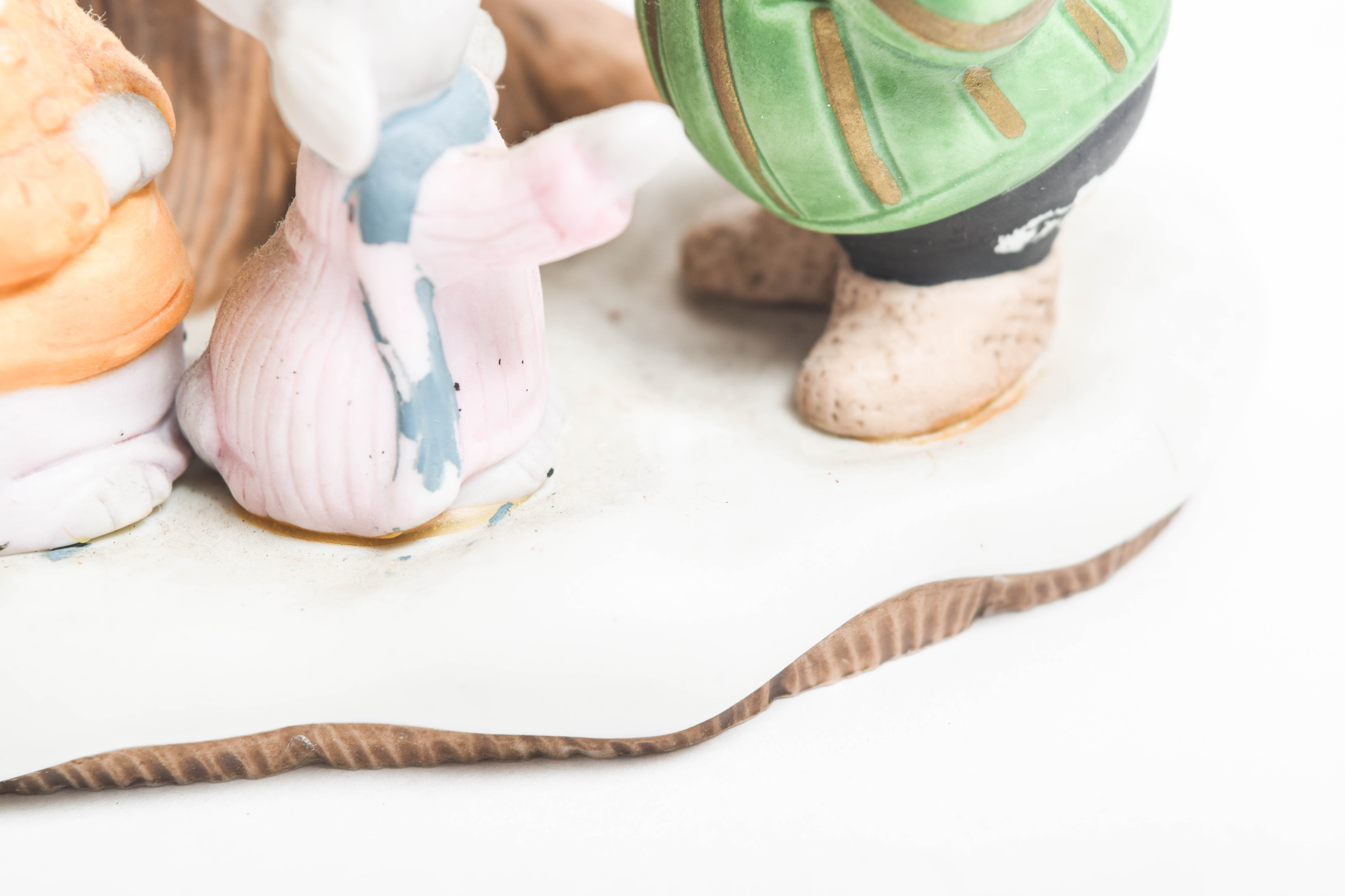 1993 Fitz and Floyd Holiday Hamlet "Village Square Clock"