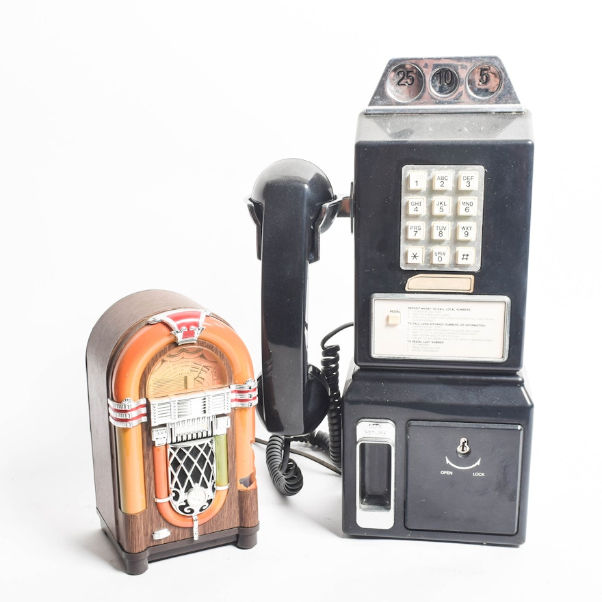 Wurlitzer "The JukeBox" Cassette Player and Payphone Style Phone