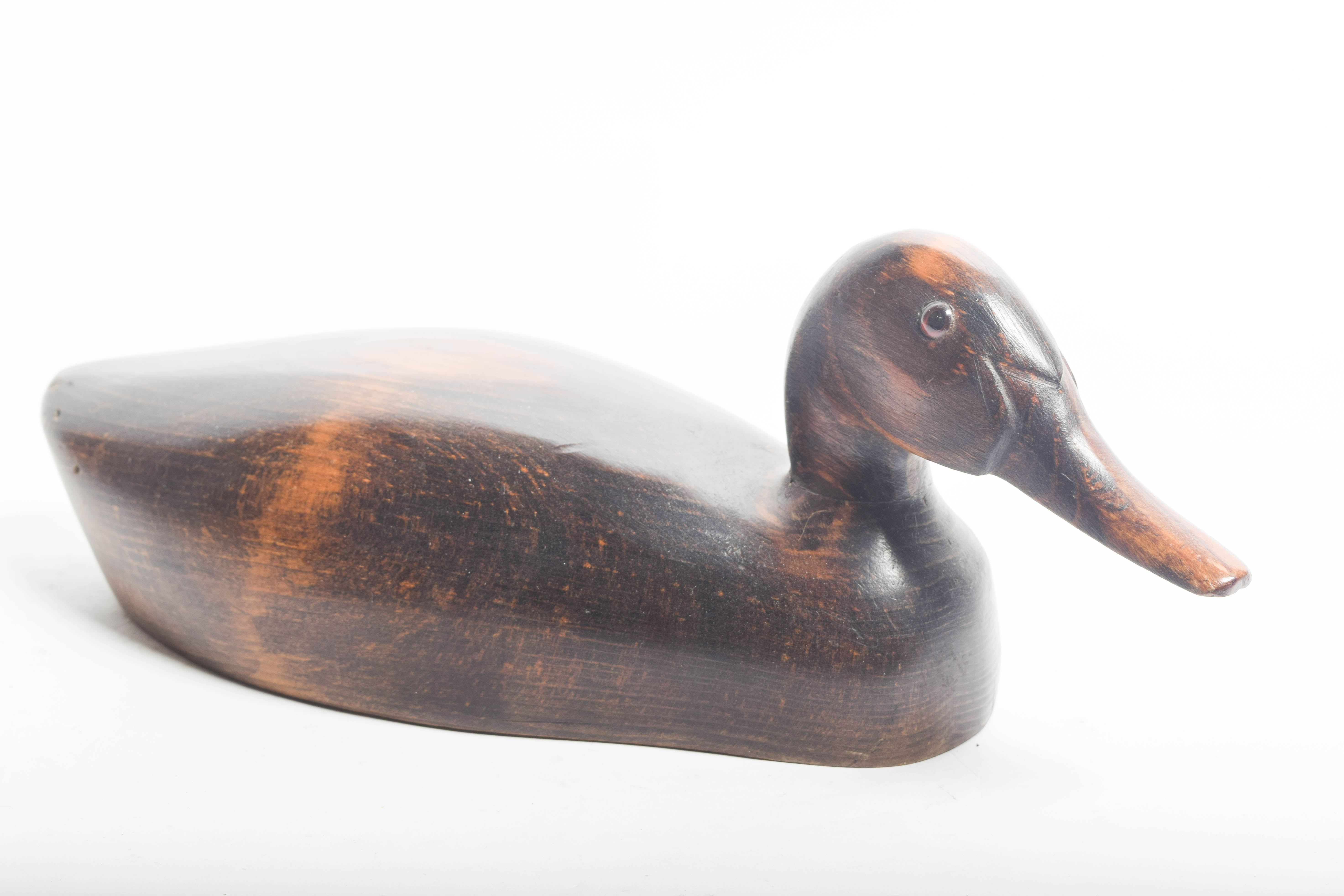 Duck Phone with Wooden Decoys and Brass Tray