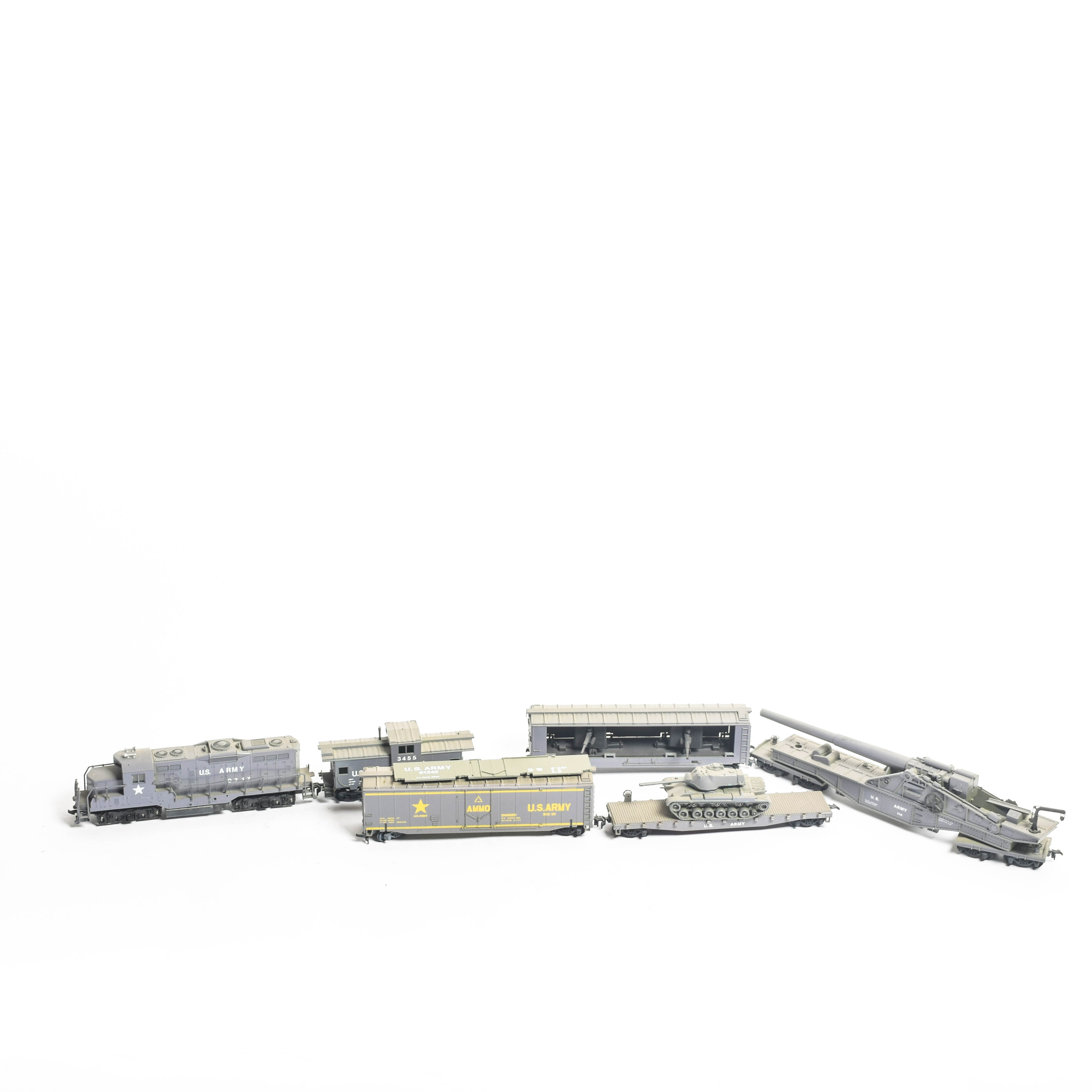 Collection of Military Cargo Transport Train Sets