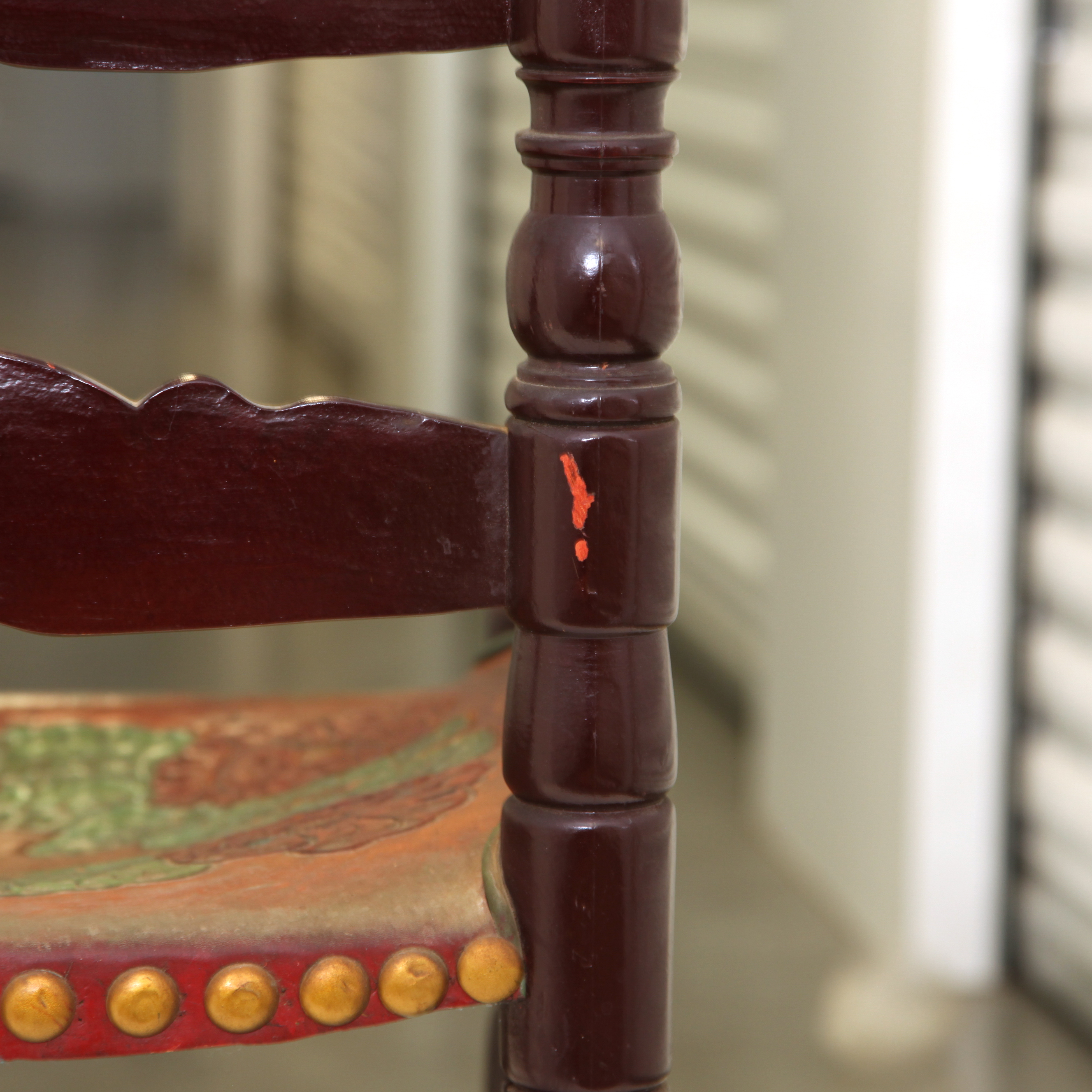 Vintage Spanish Colonial Style Ladderback Chair