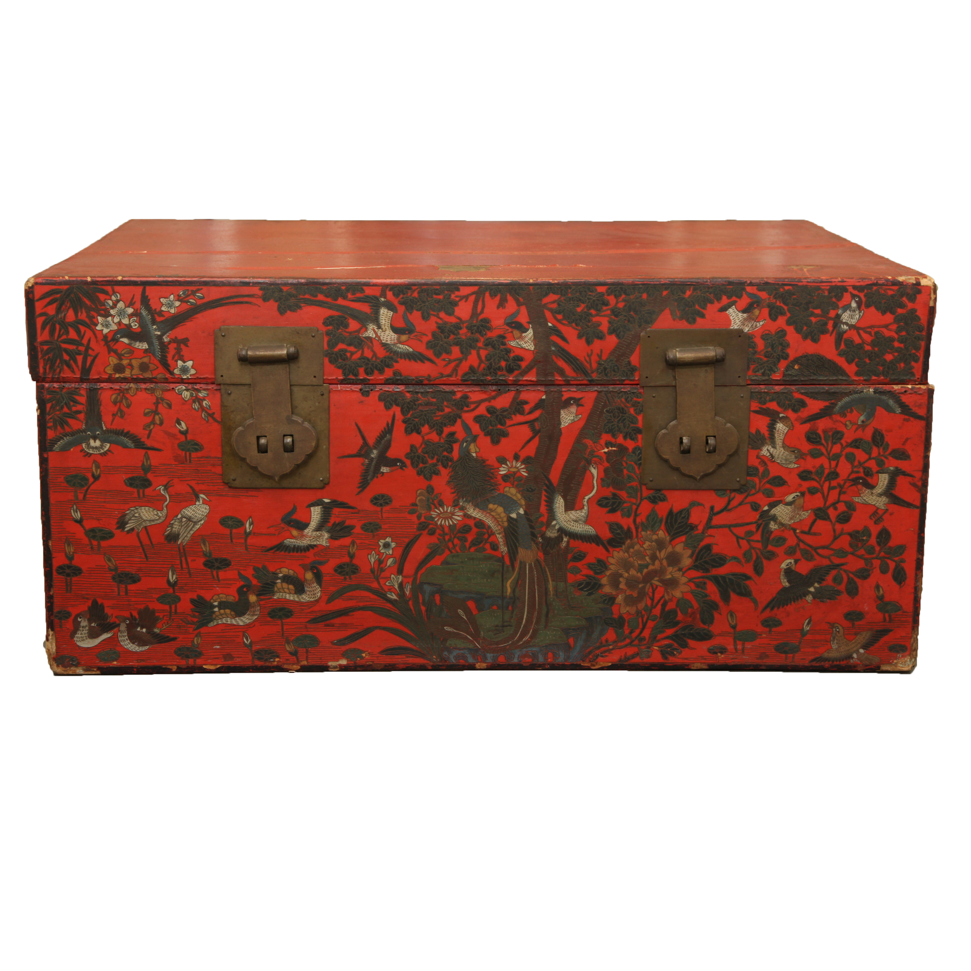 Vintage Chinoiserie Cedar Trunk