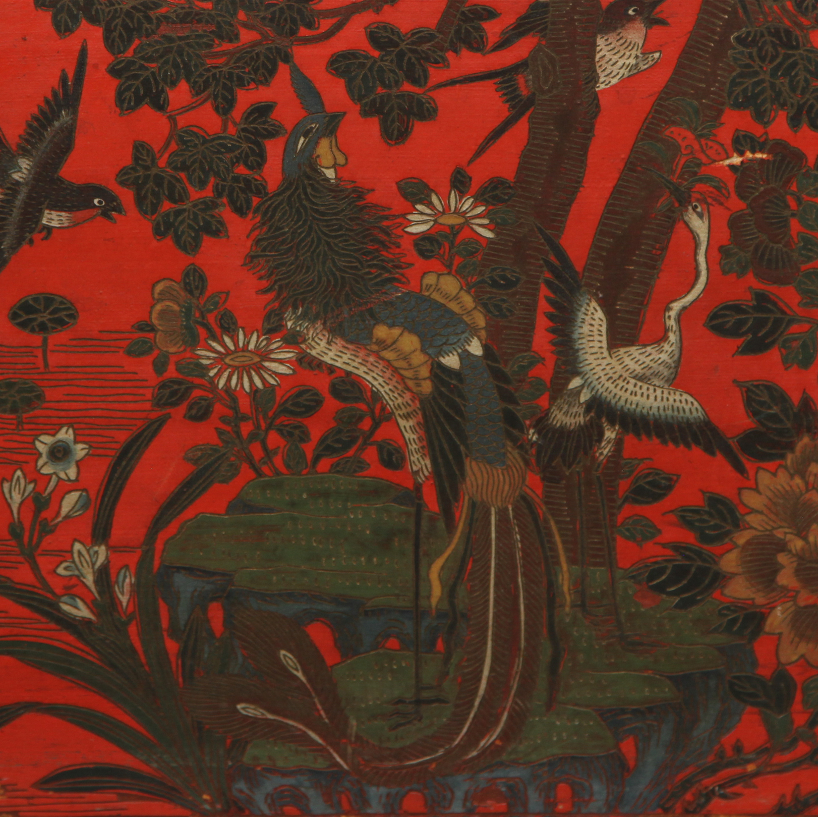 Vintage Chinoiserie Cedar Trunk