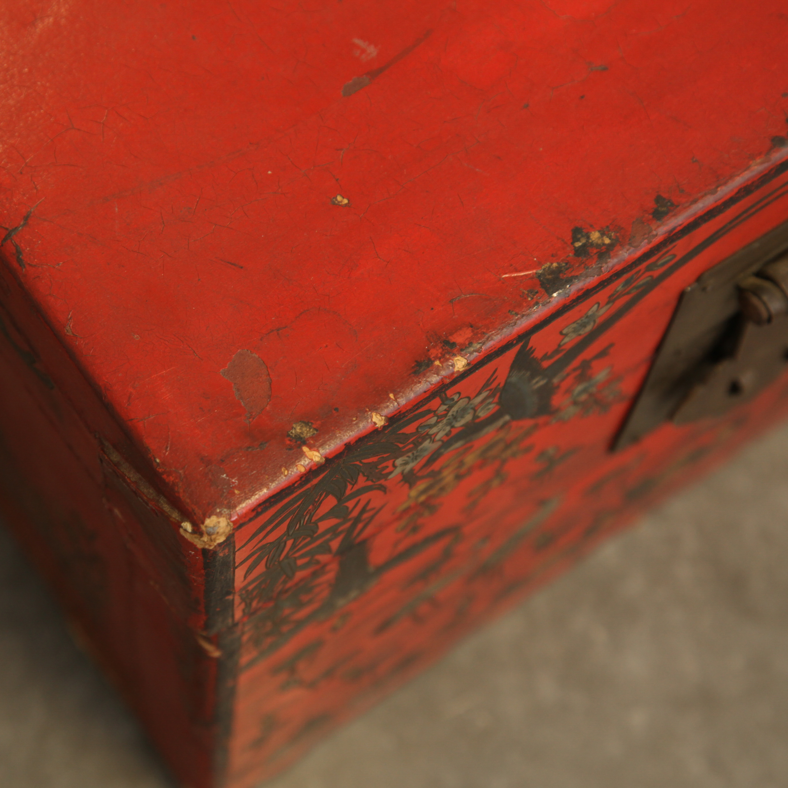 Vintage Chinoiserie Cedar Trunk