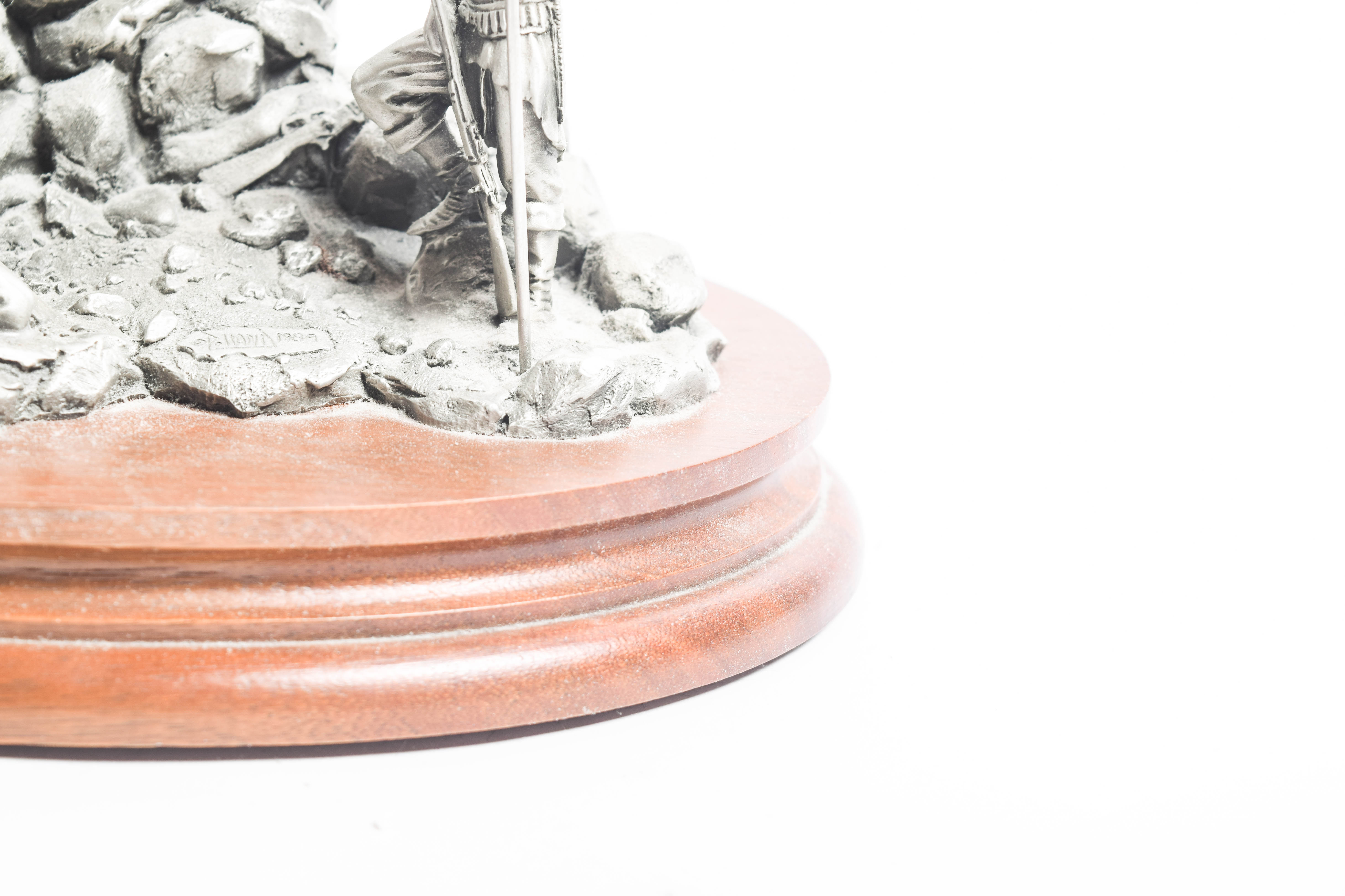 Pair of Limited Edition Polland and Remington Reproduction Pewter Sculptures