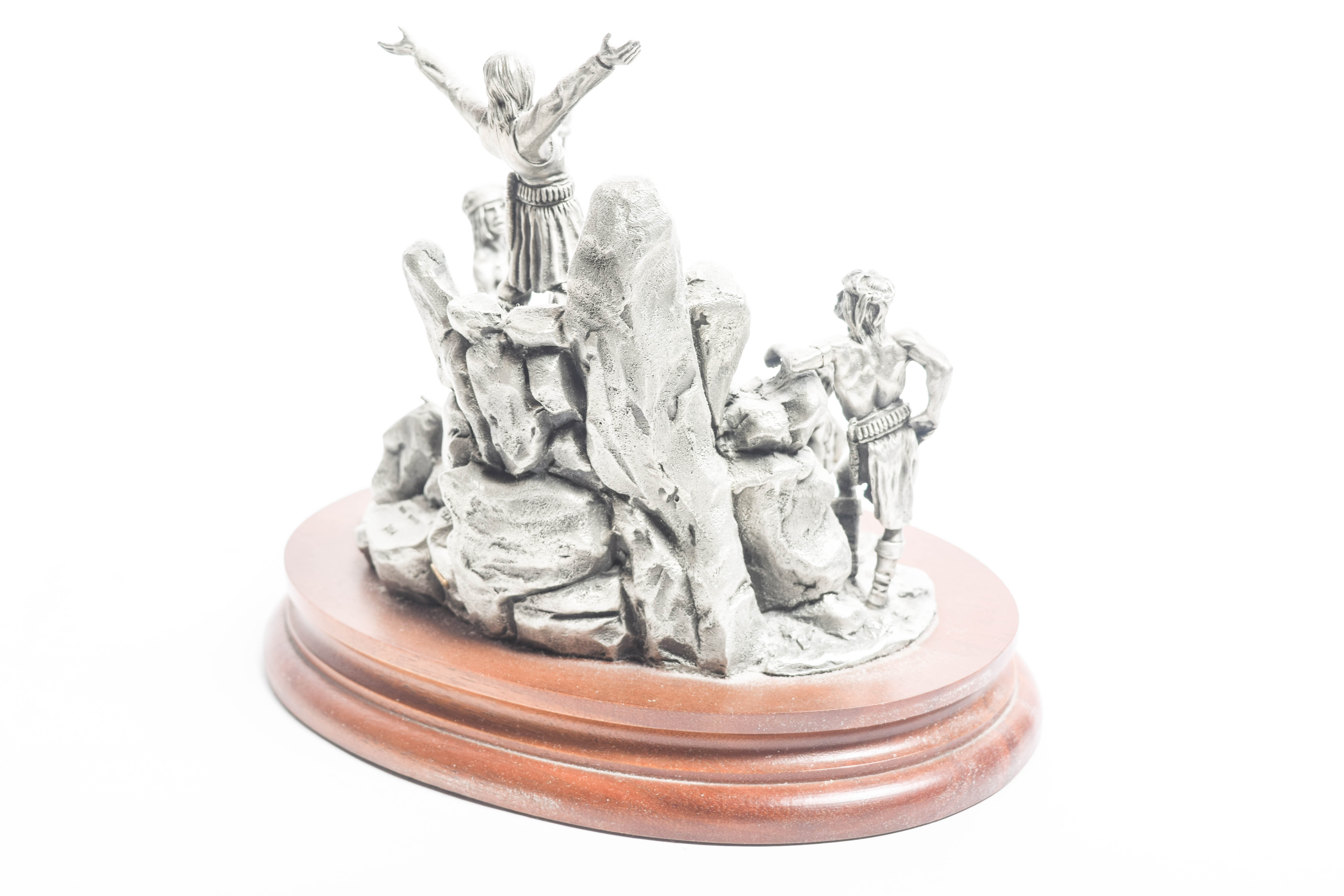 Pair of Limited Edition Polland and Remington Reproduction Pewter Sculptures