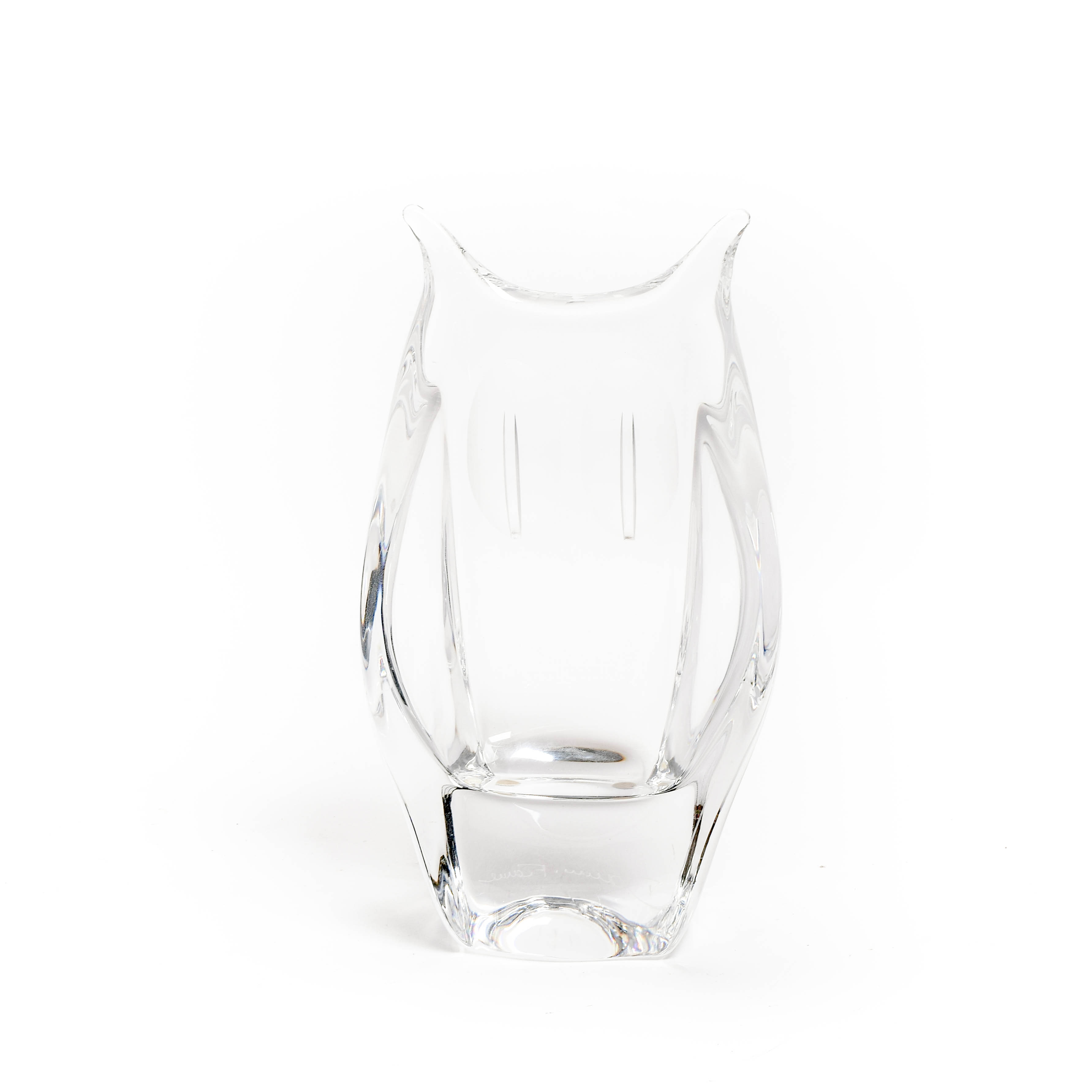 Vintage Daum France Crystal Stylized Owl Figurine