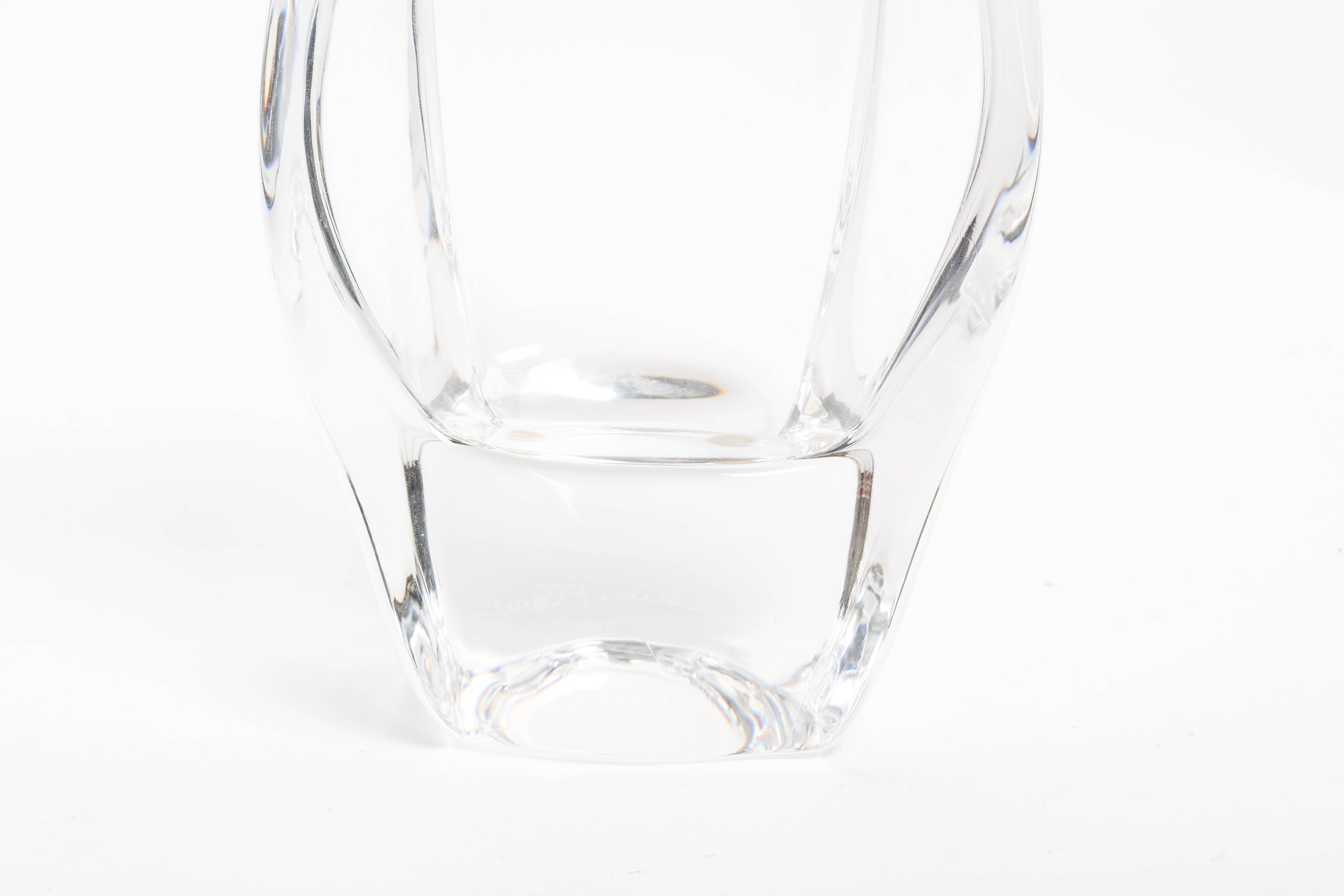 Vintage Daum France Crystal Stylized Owl Figurine