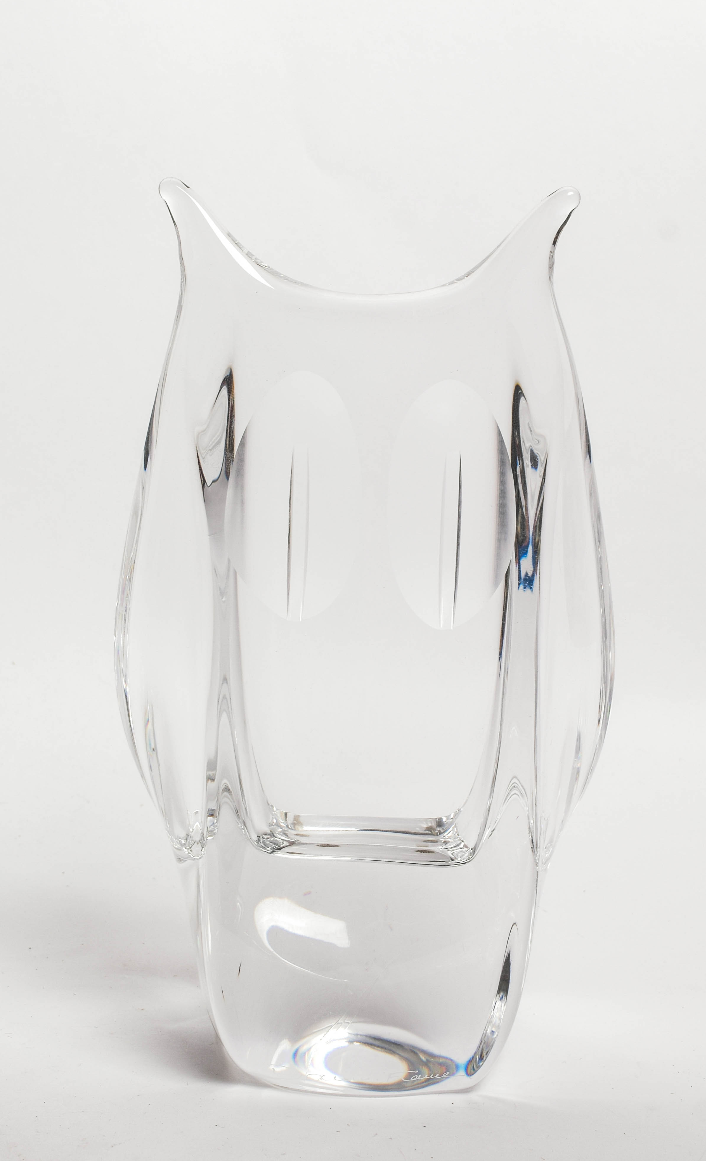 Vintage Daum France Crystal Stylized Owl Figurine