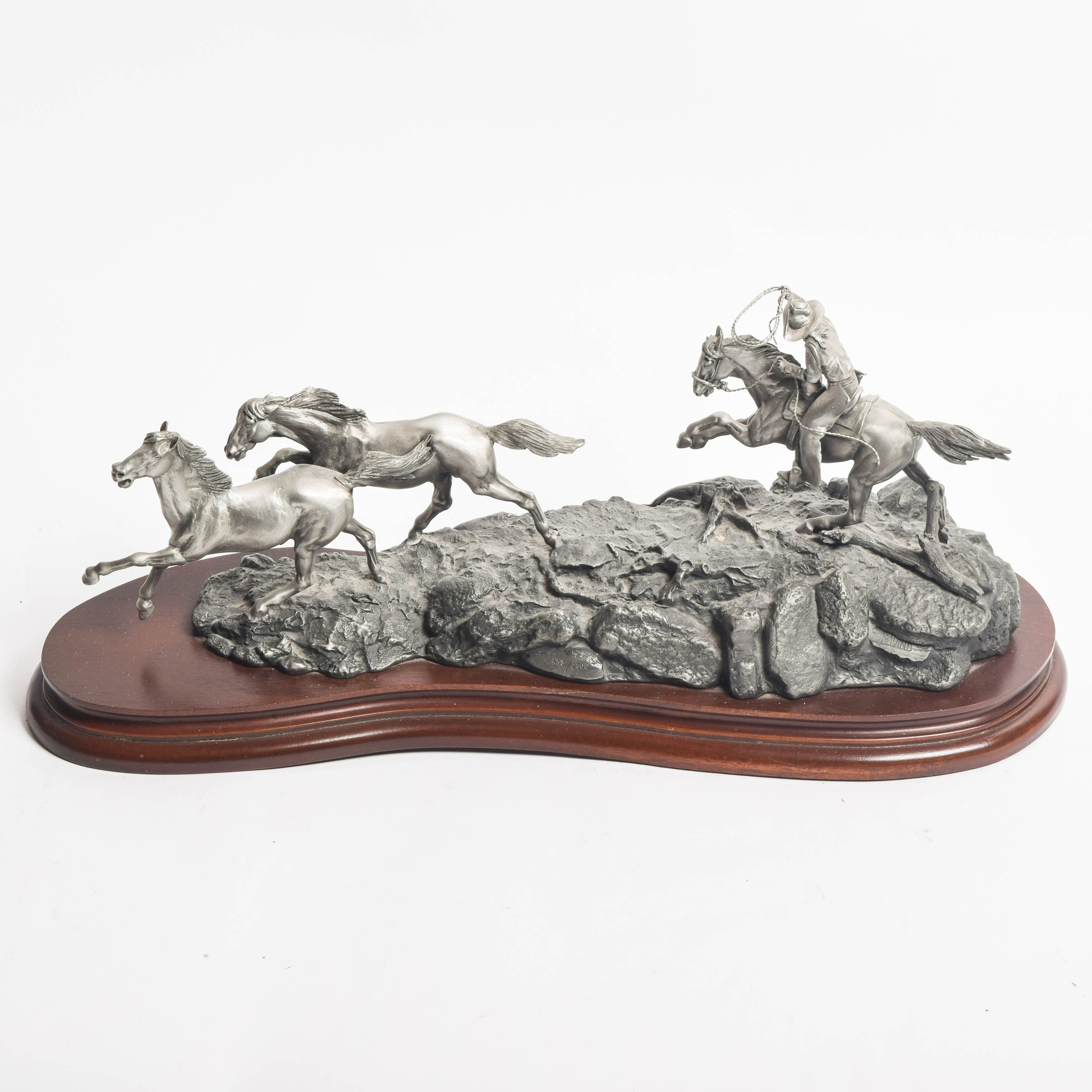 Don Polland Limited Edition Pewter Sculpture "Mustanger"