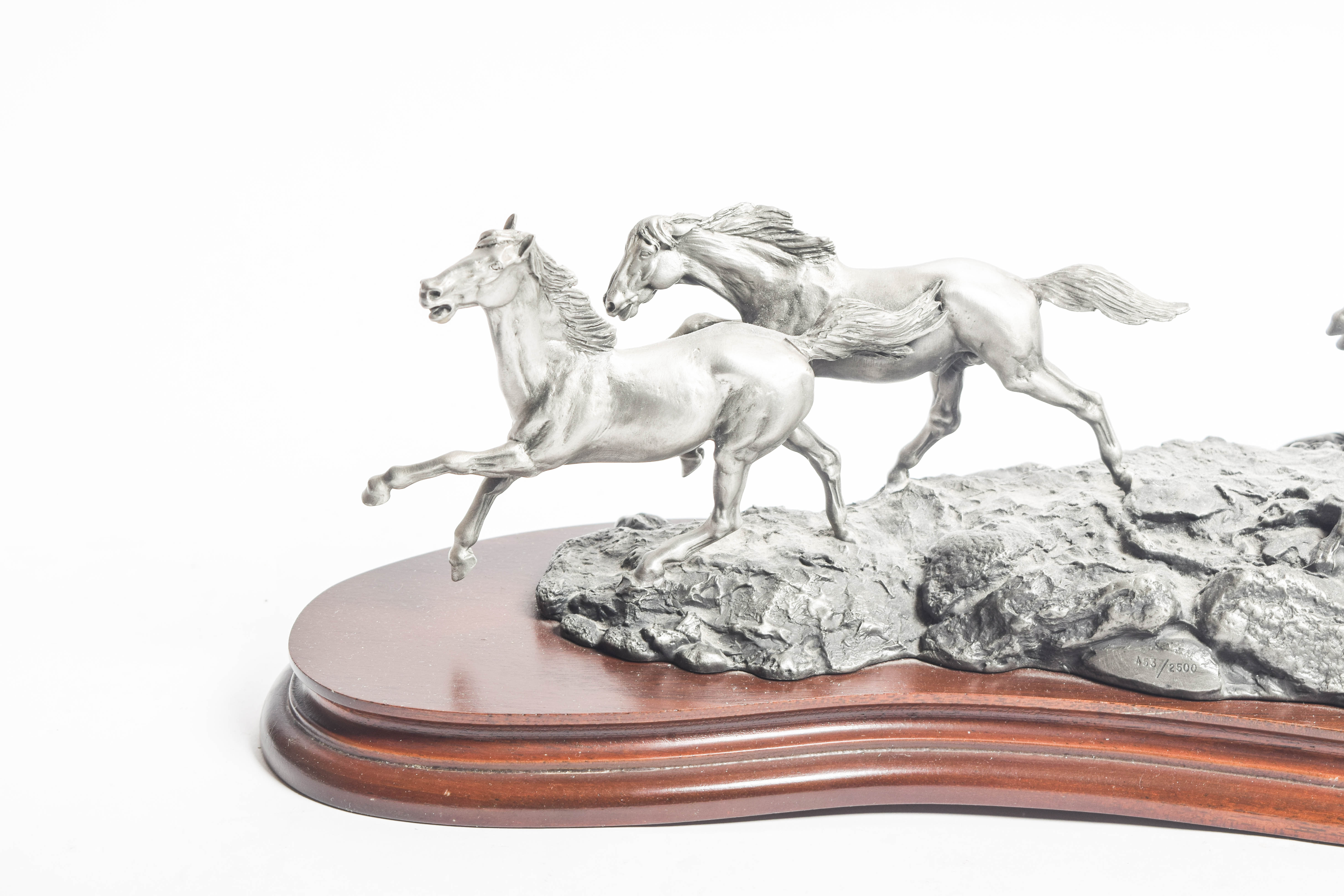 Don Polland Limited Edition Pewter Sculpture "Mustanger"