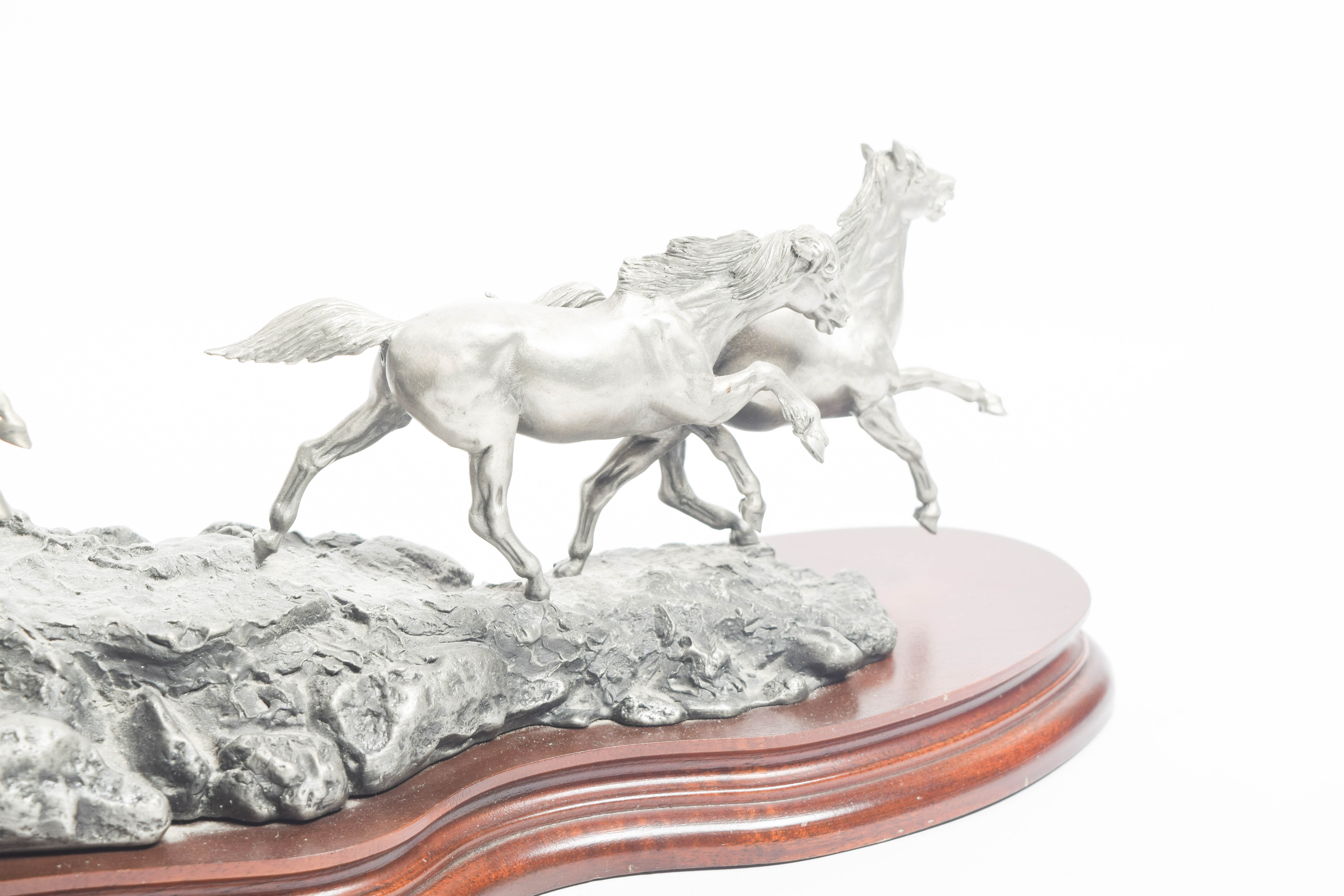 Don Polland Limited Edition Pewter Sculpture "Mustanger"