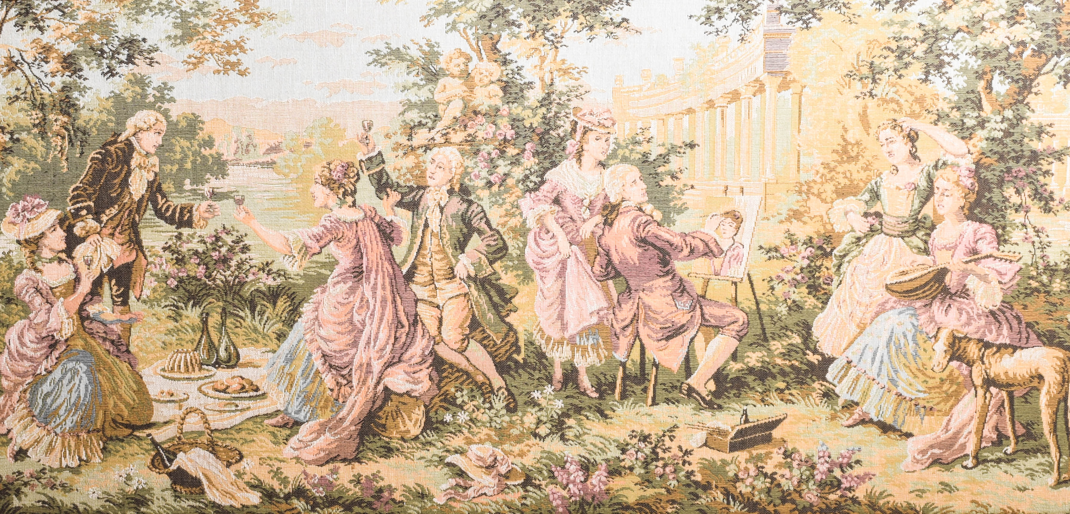 Vintage Rococo Style Tapestry