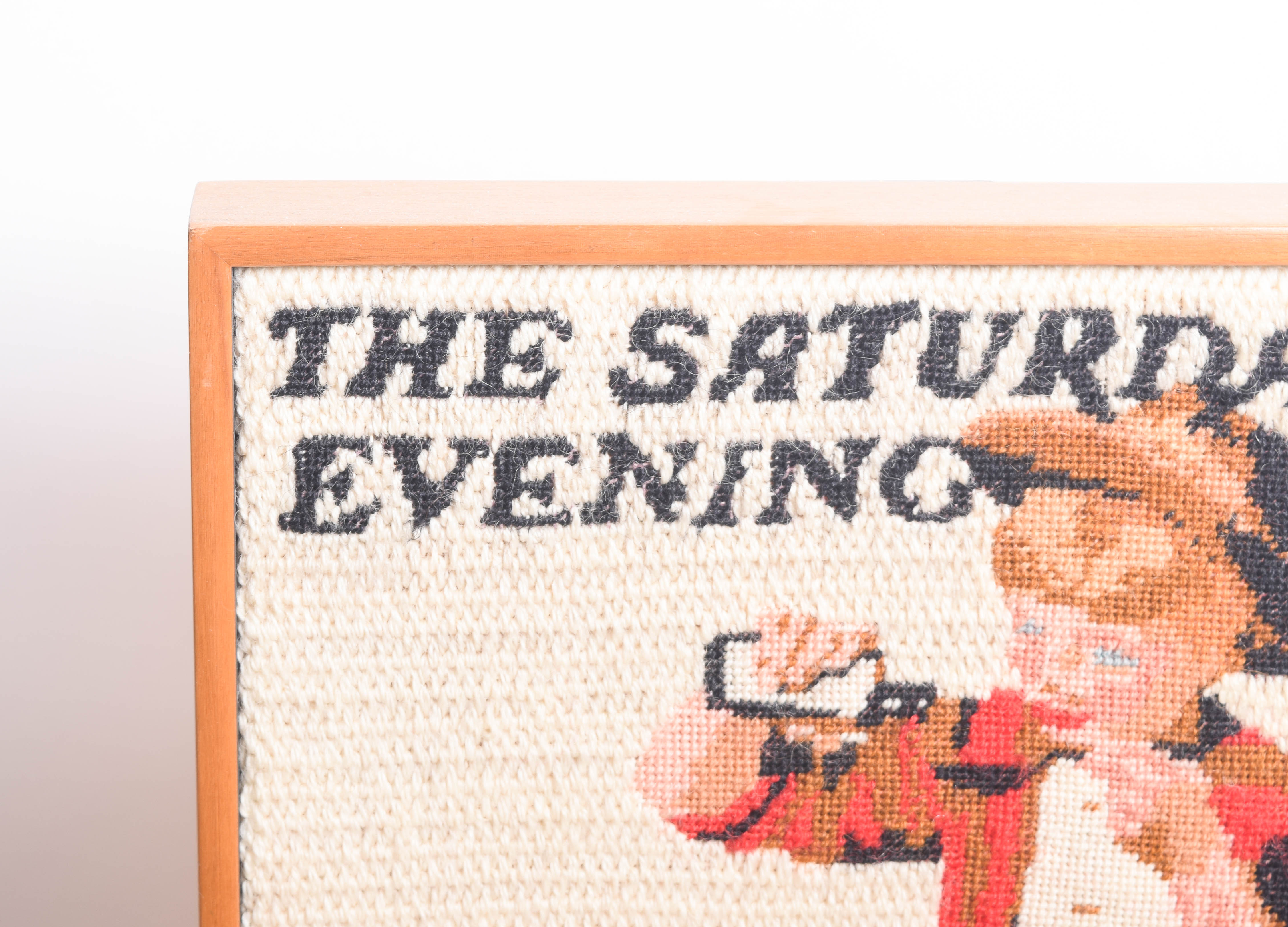 Needlepoint After Norman Rockwell "Bedside Manner"