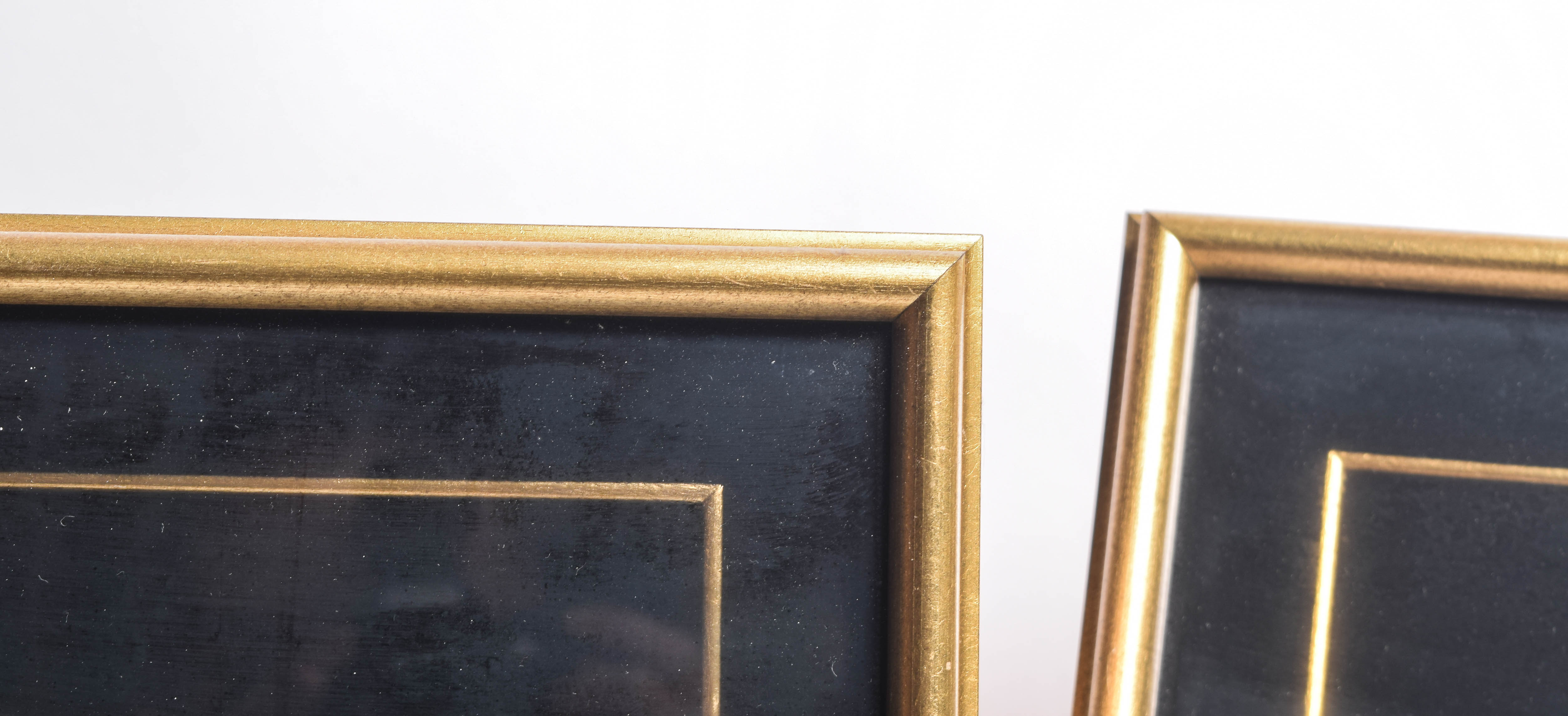 Pair of  Framed Vintage Train Themed Plates including Coalport