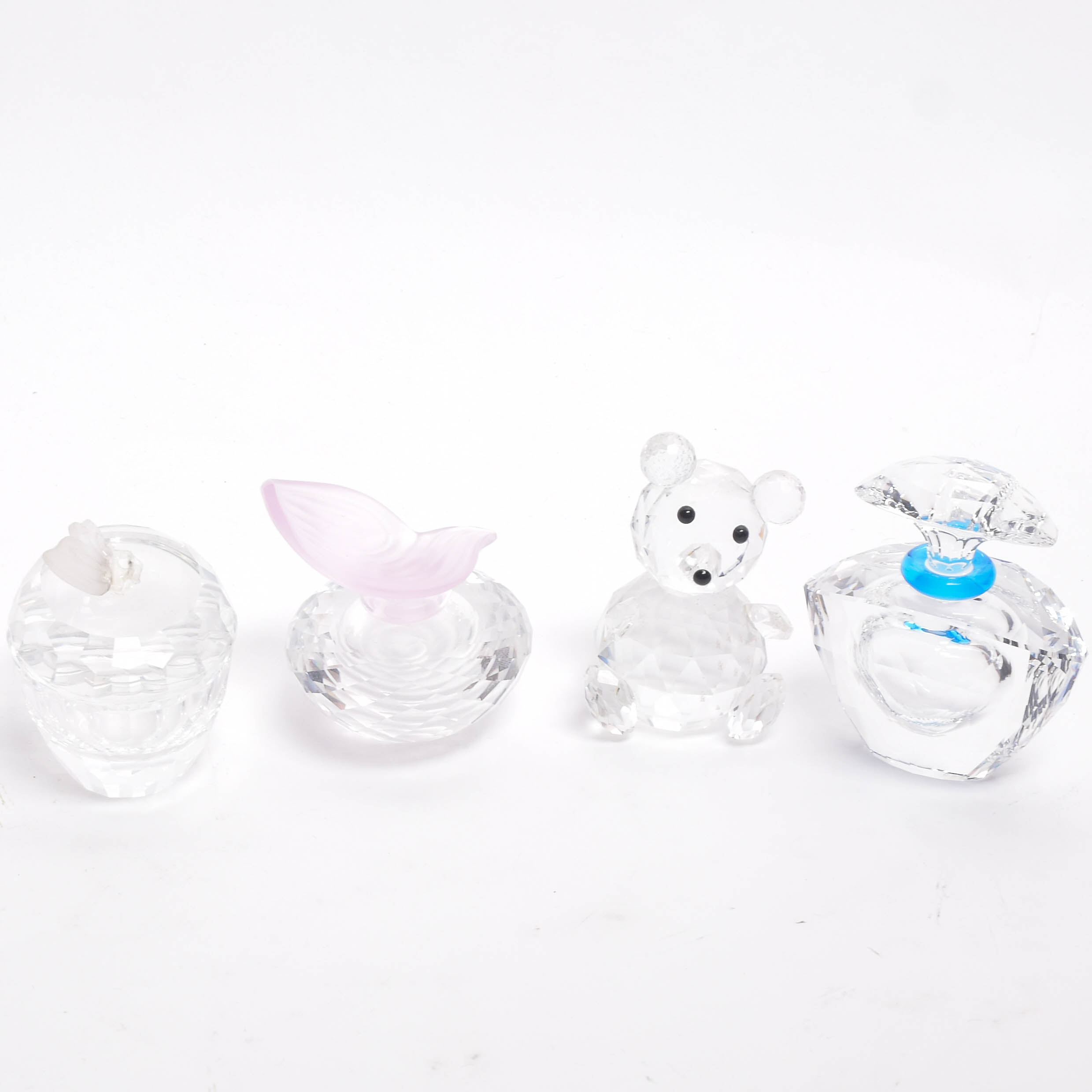Swarovski Crystal Bear, Bottles, and Trinket Box