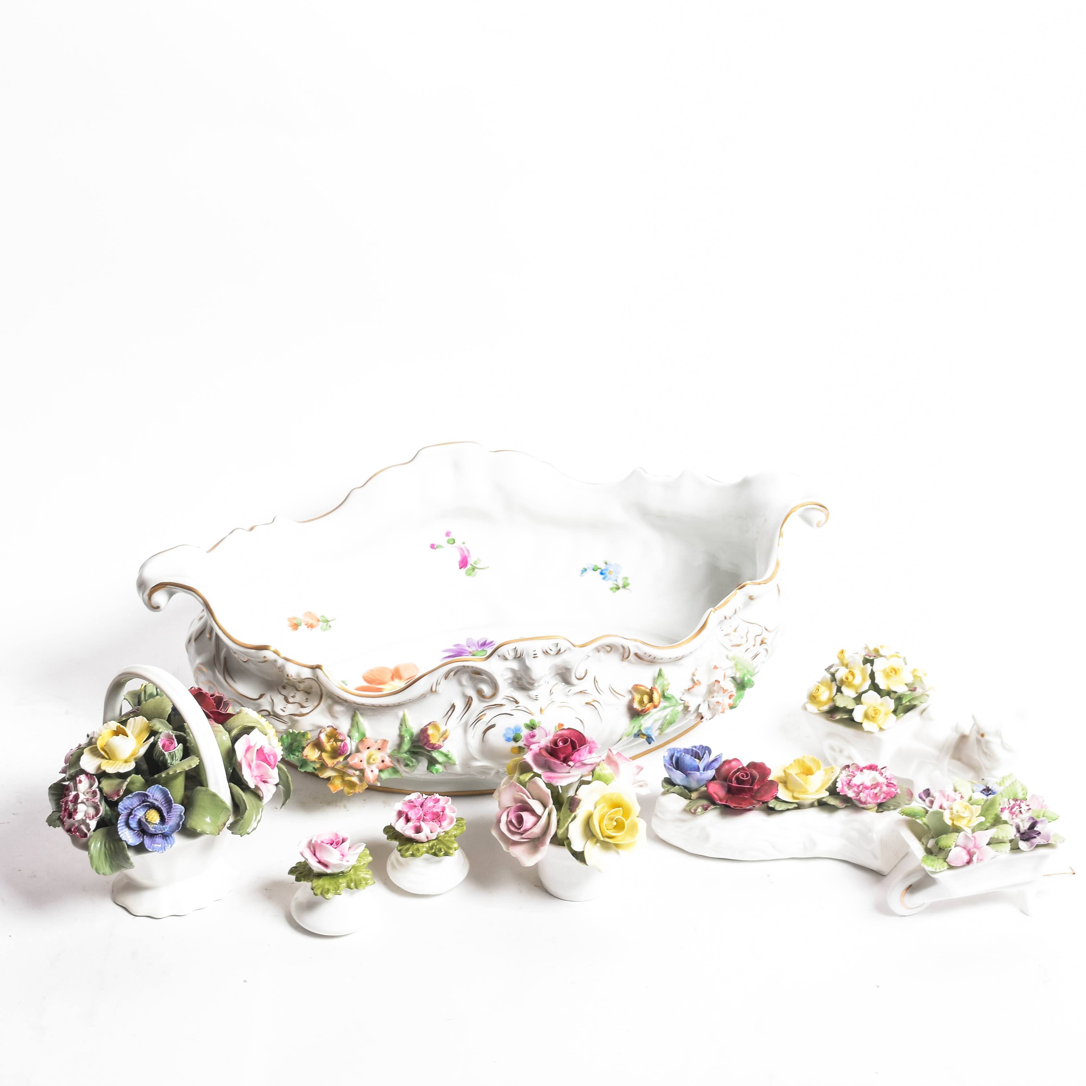 Assortment of Porcelain including Carl Thieme Fruit Bowl