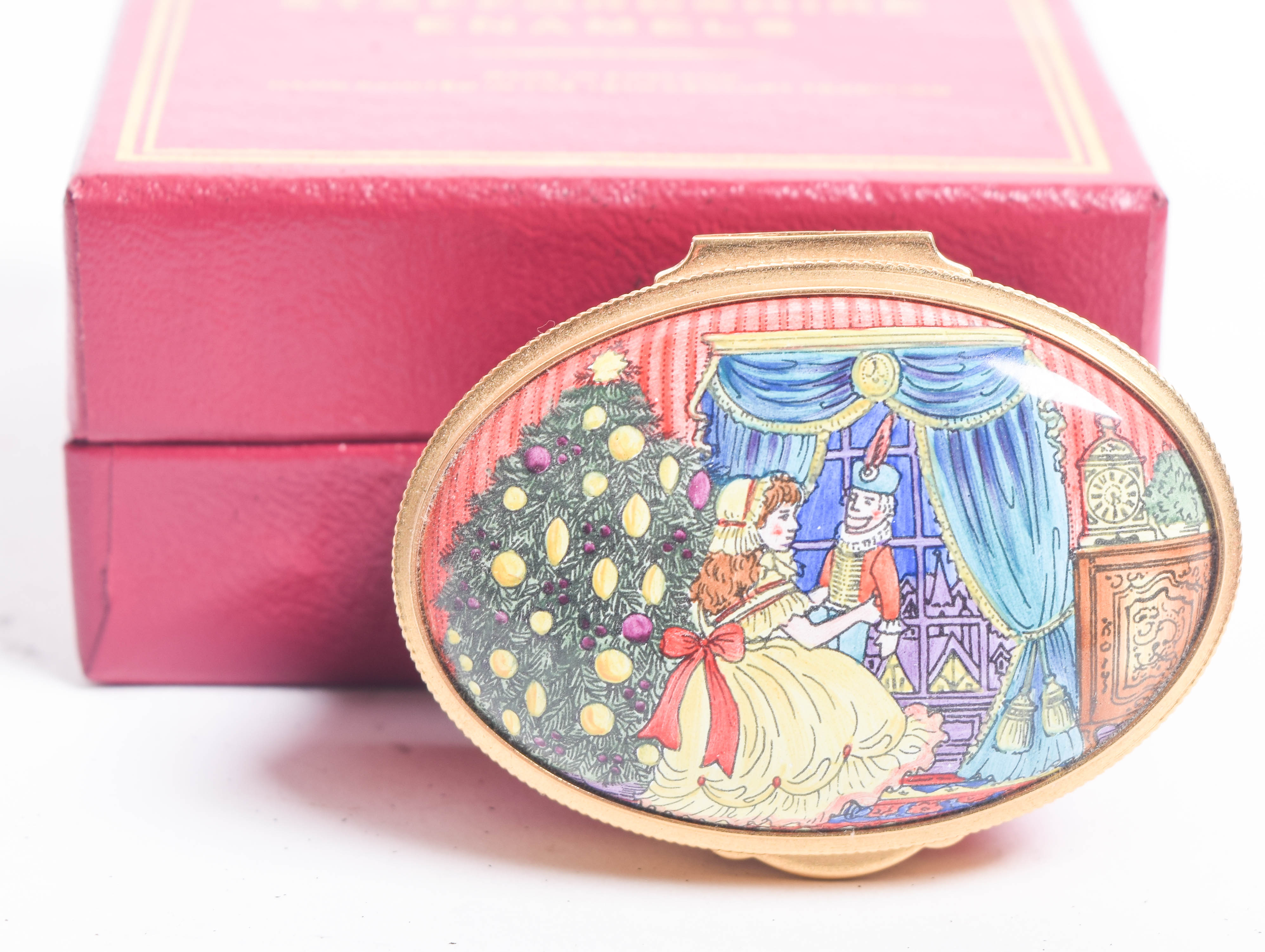 Assortment of Staffordshire and Halcyon Days Enamel Boxes