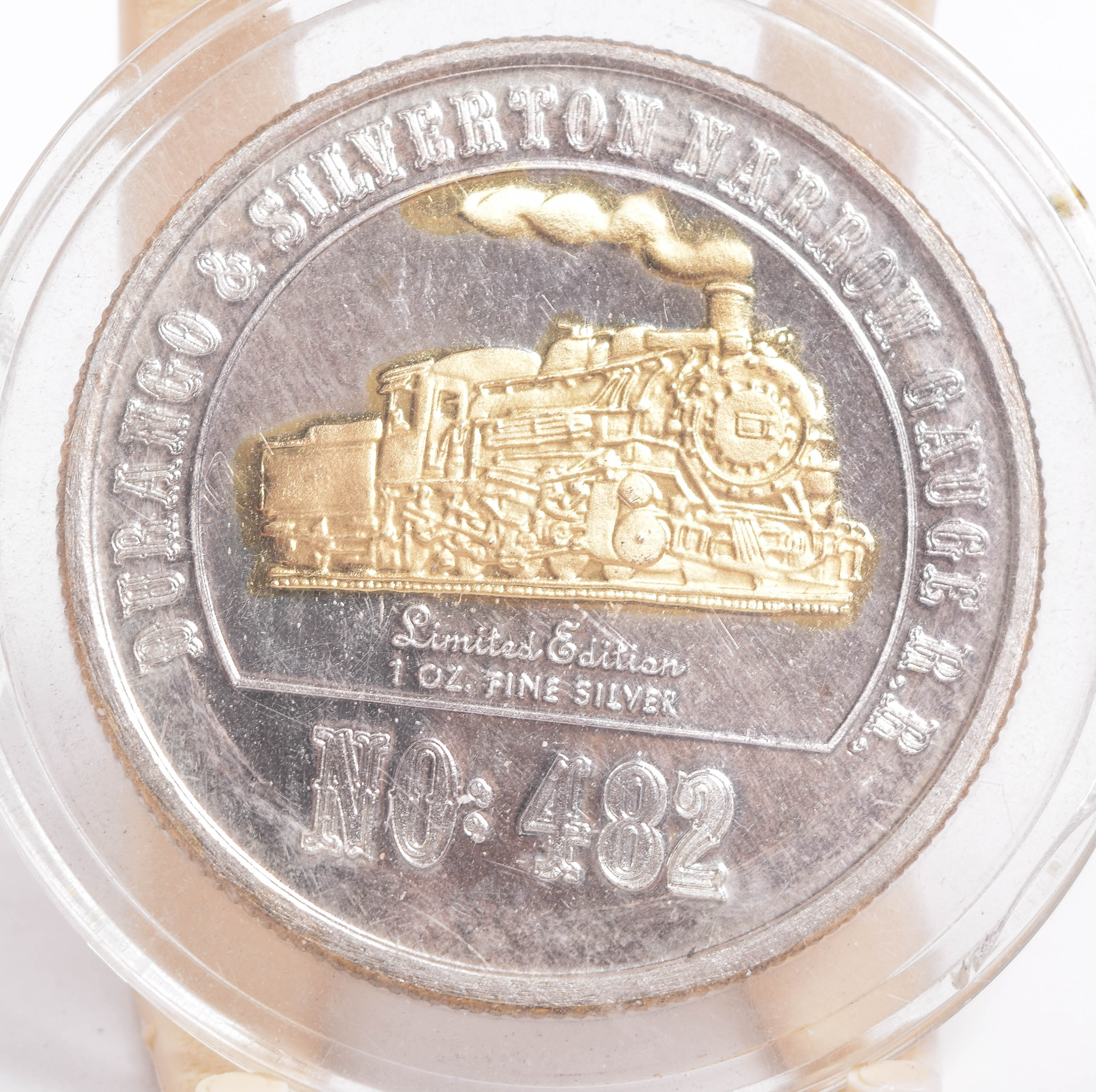 1992 Durango and Silverton Narrow Gauge Railroad Commemorative Silver Round
