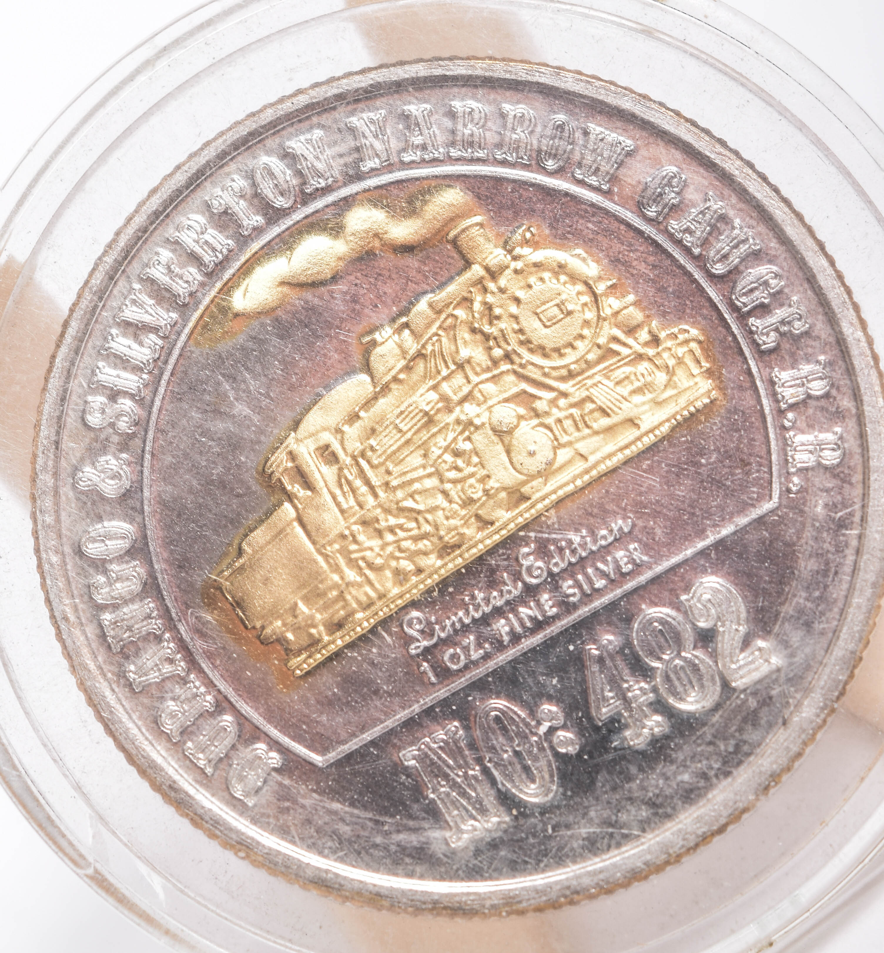 1992 Durango and Silverton Narrow Gauge Railroad Commemorative Silver Round