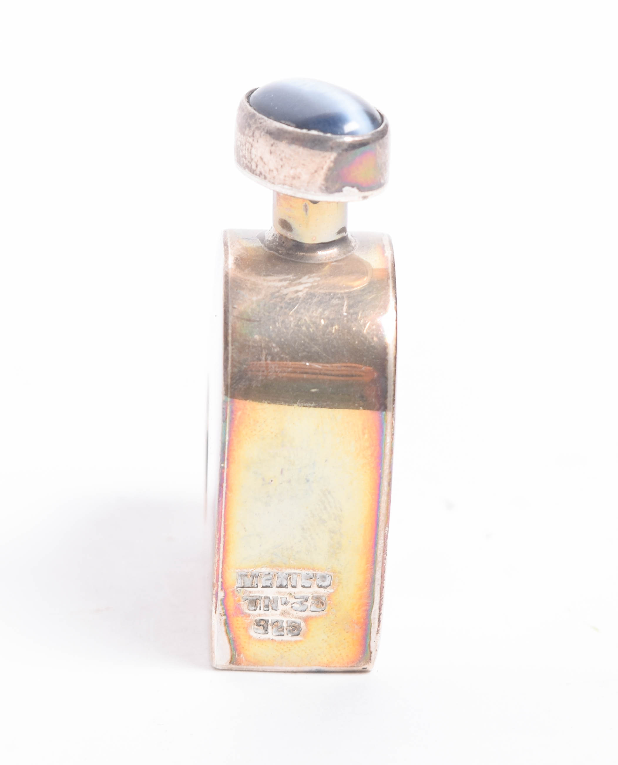 Vintage Taxco Sterling Silver Modernist Perfume Bottle