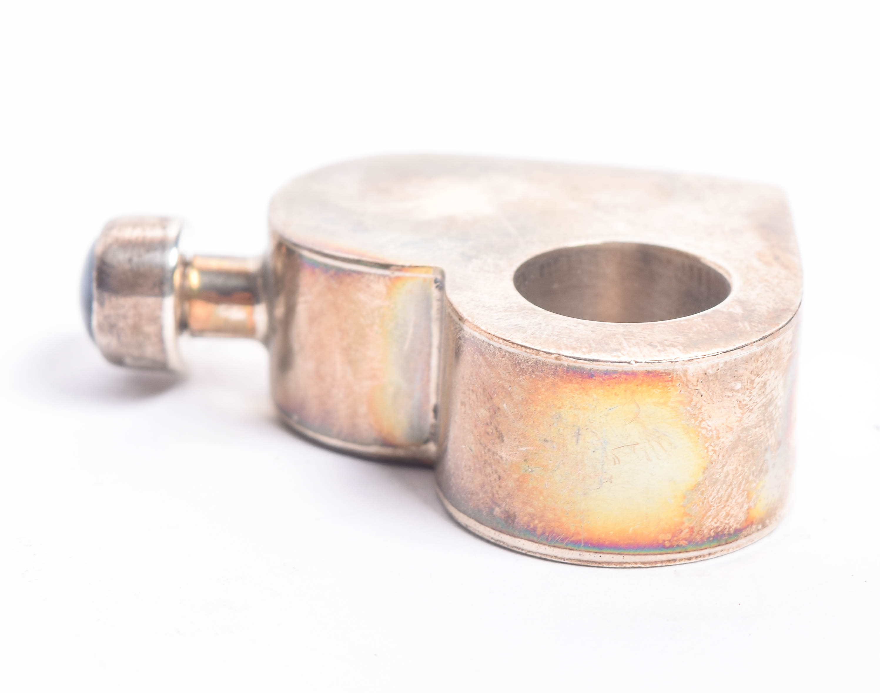 Vintage Taxco Sterling Silver Modernist Perfume Bottle