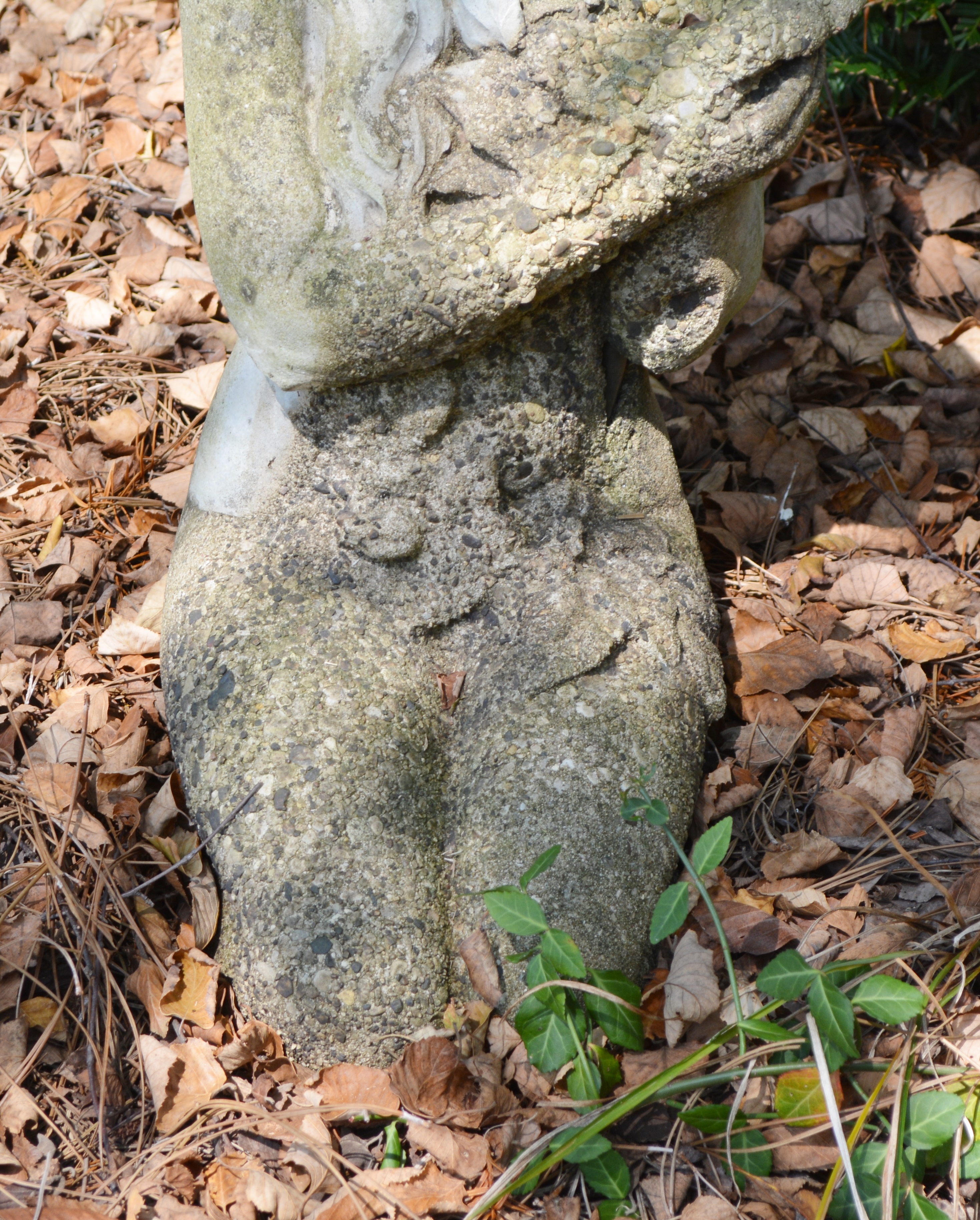 Nymph Holding Flower Concrete Garden Statue