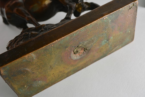 Paul Herzel Pompeian Bronze Mustang Bookends