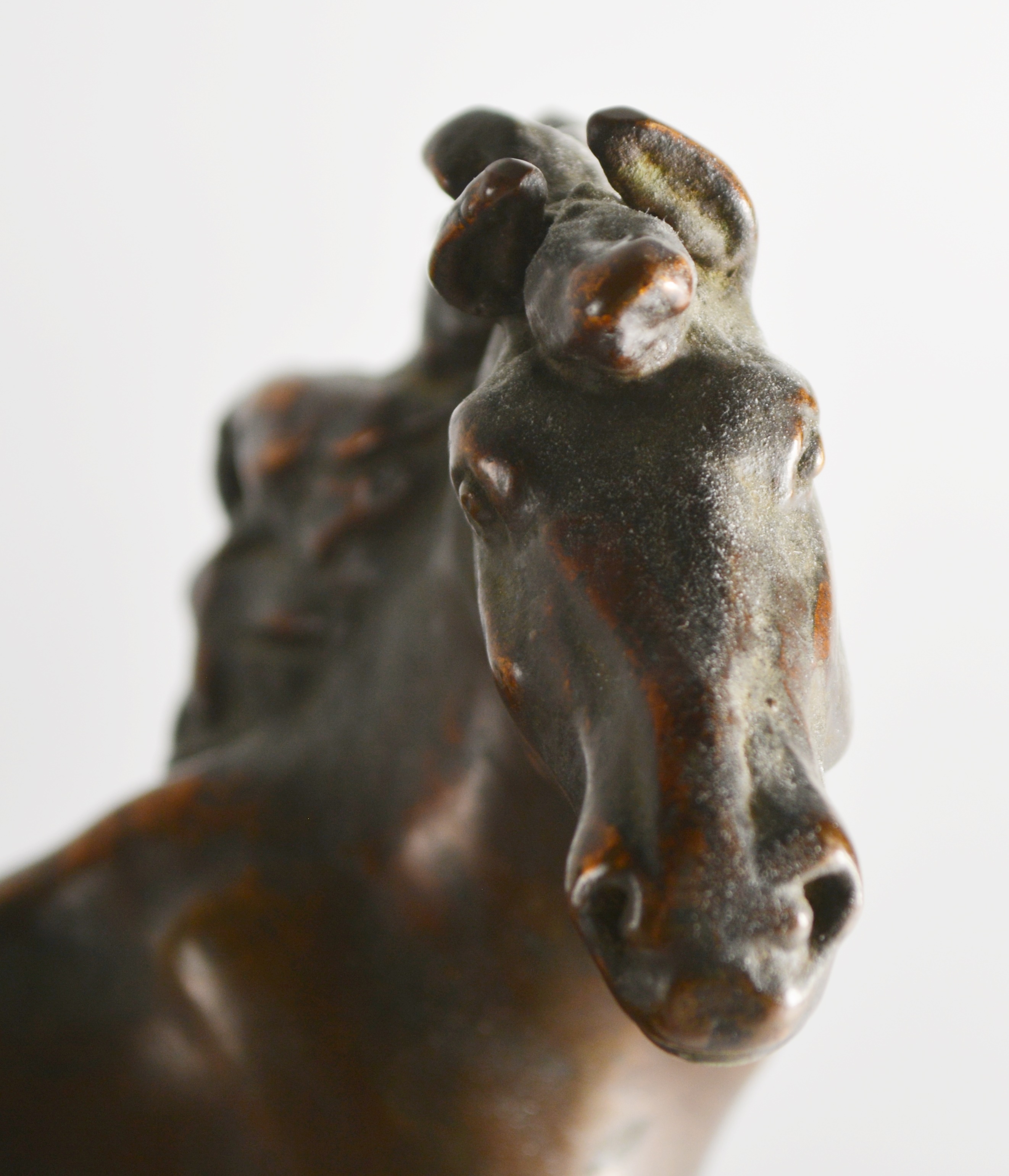 Paul Herzel Pompeian Bronze Mustang Bookends