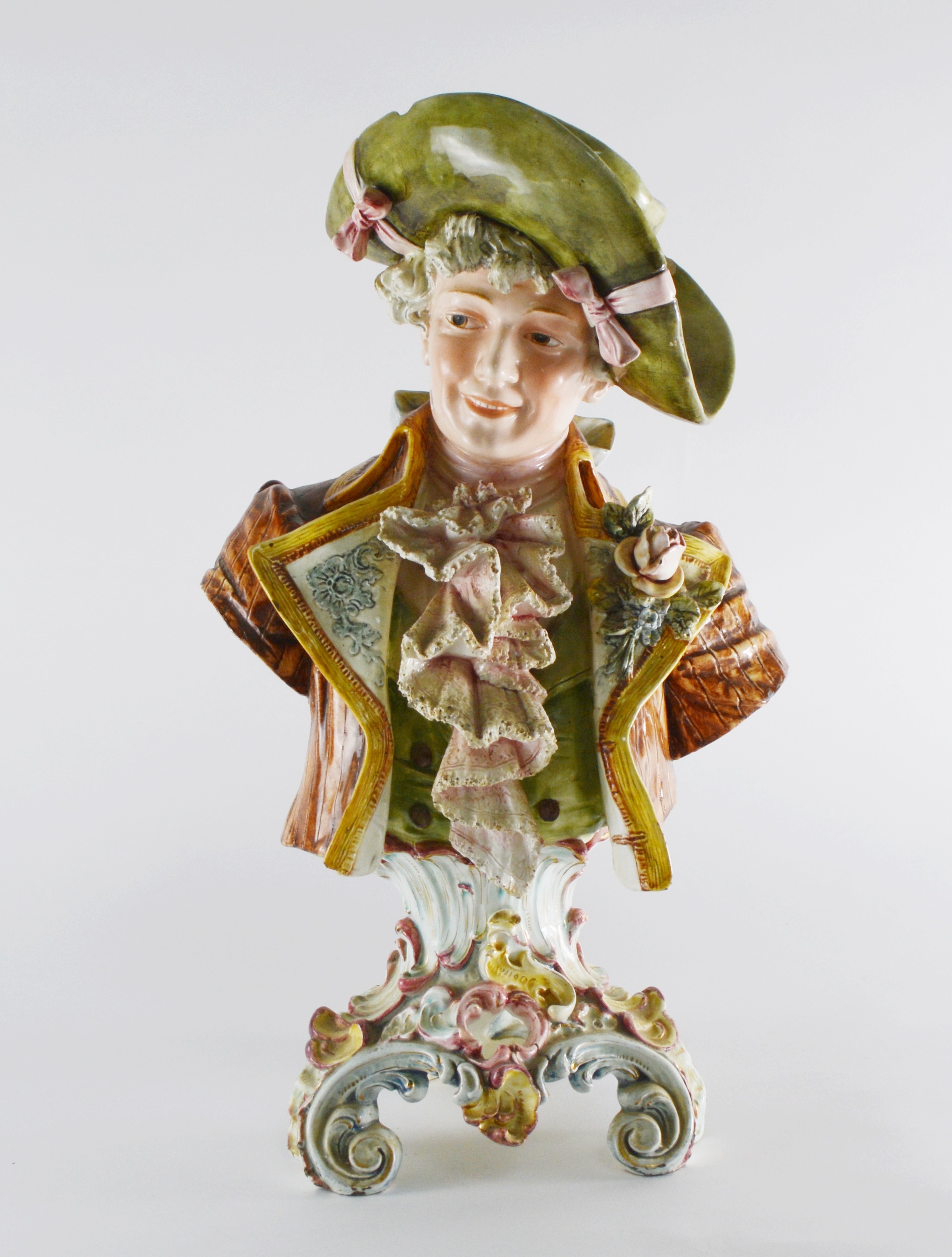 Vintage Teplitz-Turn Style Male Porcelain Bust