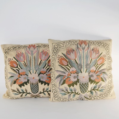 Floral Needlepoint Pillows