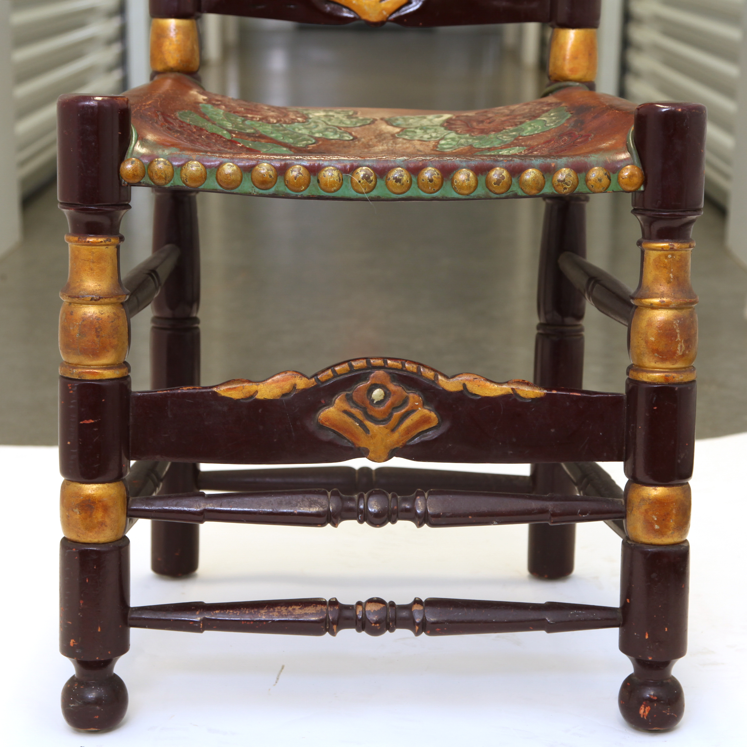 Vintage Spanish Colonial Style Ladderback Chair
