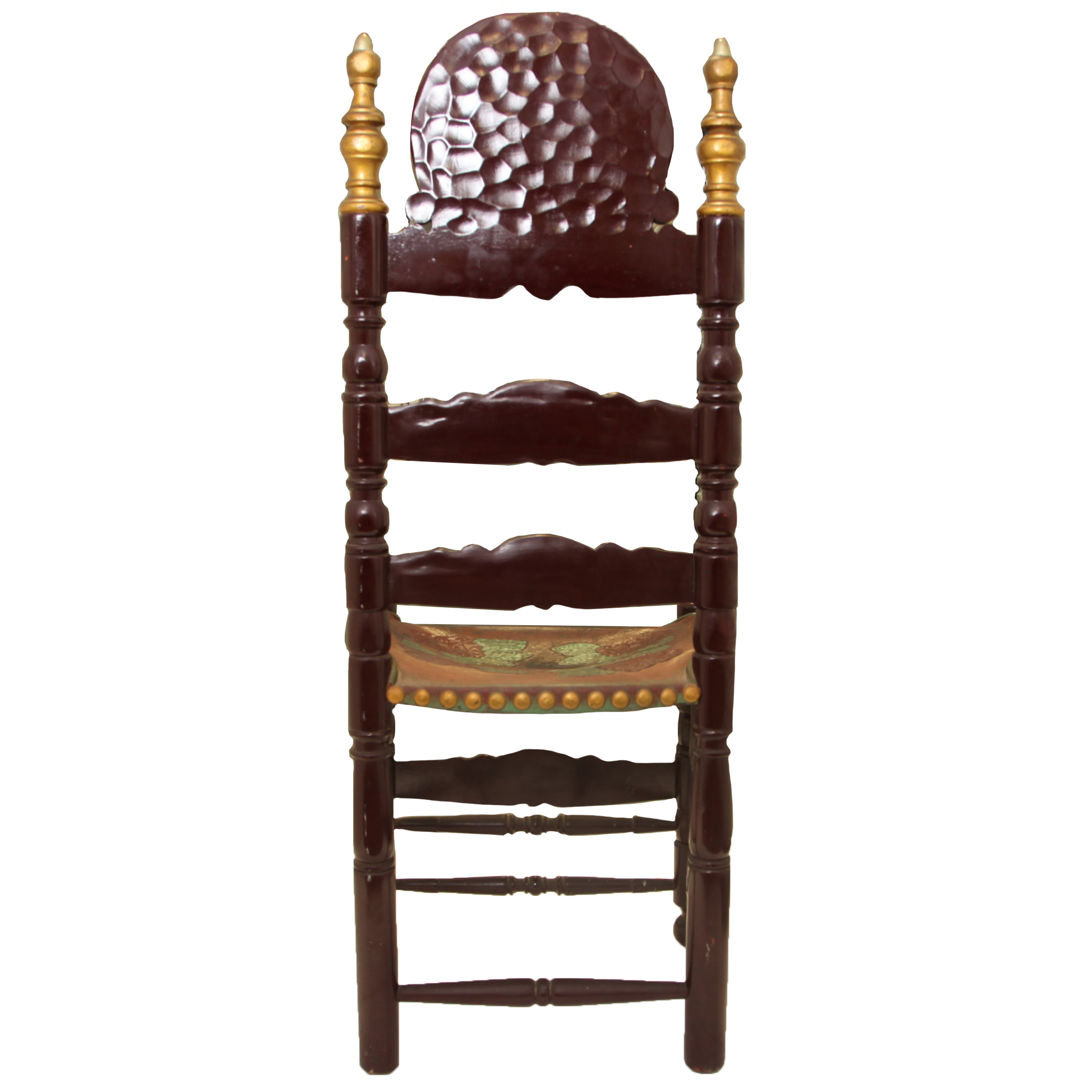 Vintage Spanish Colonial Style Ladderback Chair