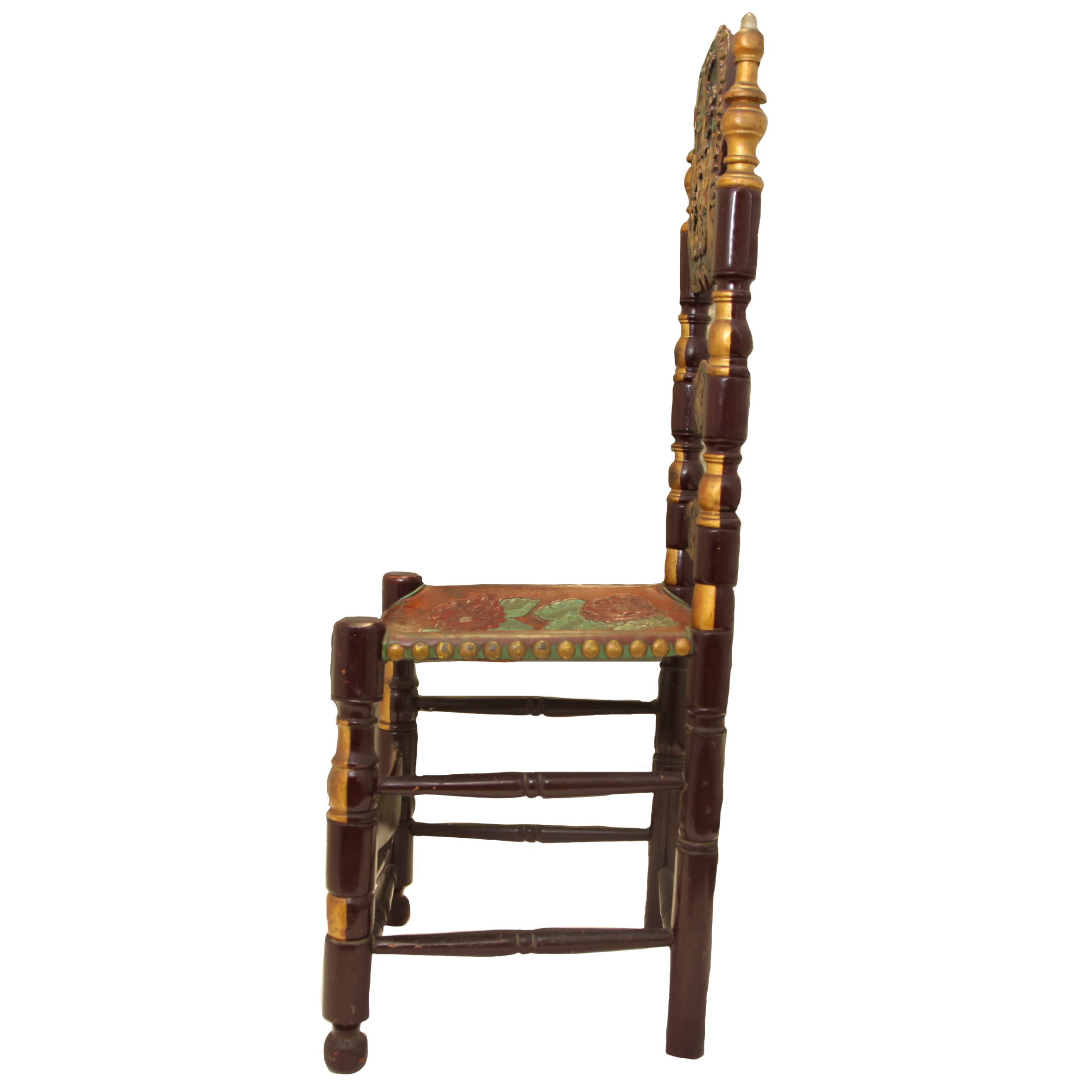Vintage Spanish Colonial Style Ladderback Chair