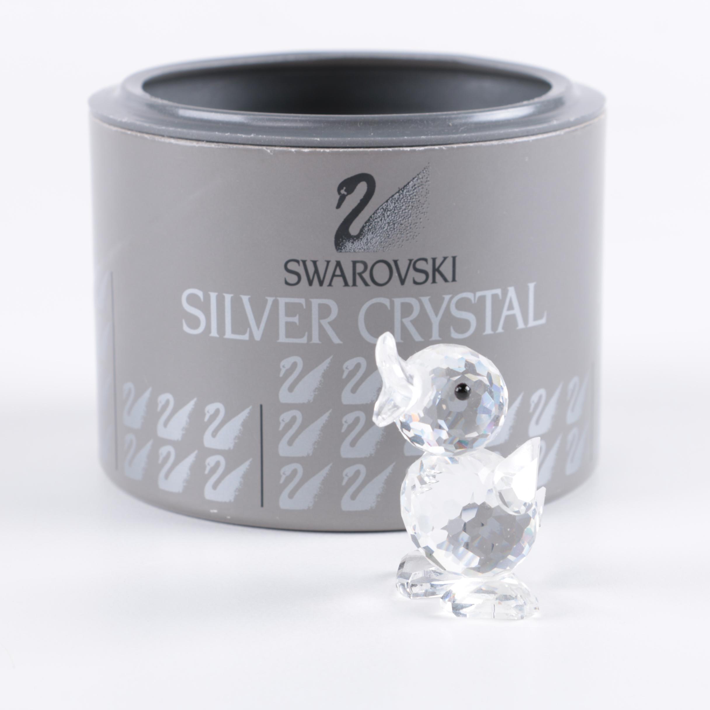 Swarovski Crystal Duck Figurine
