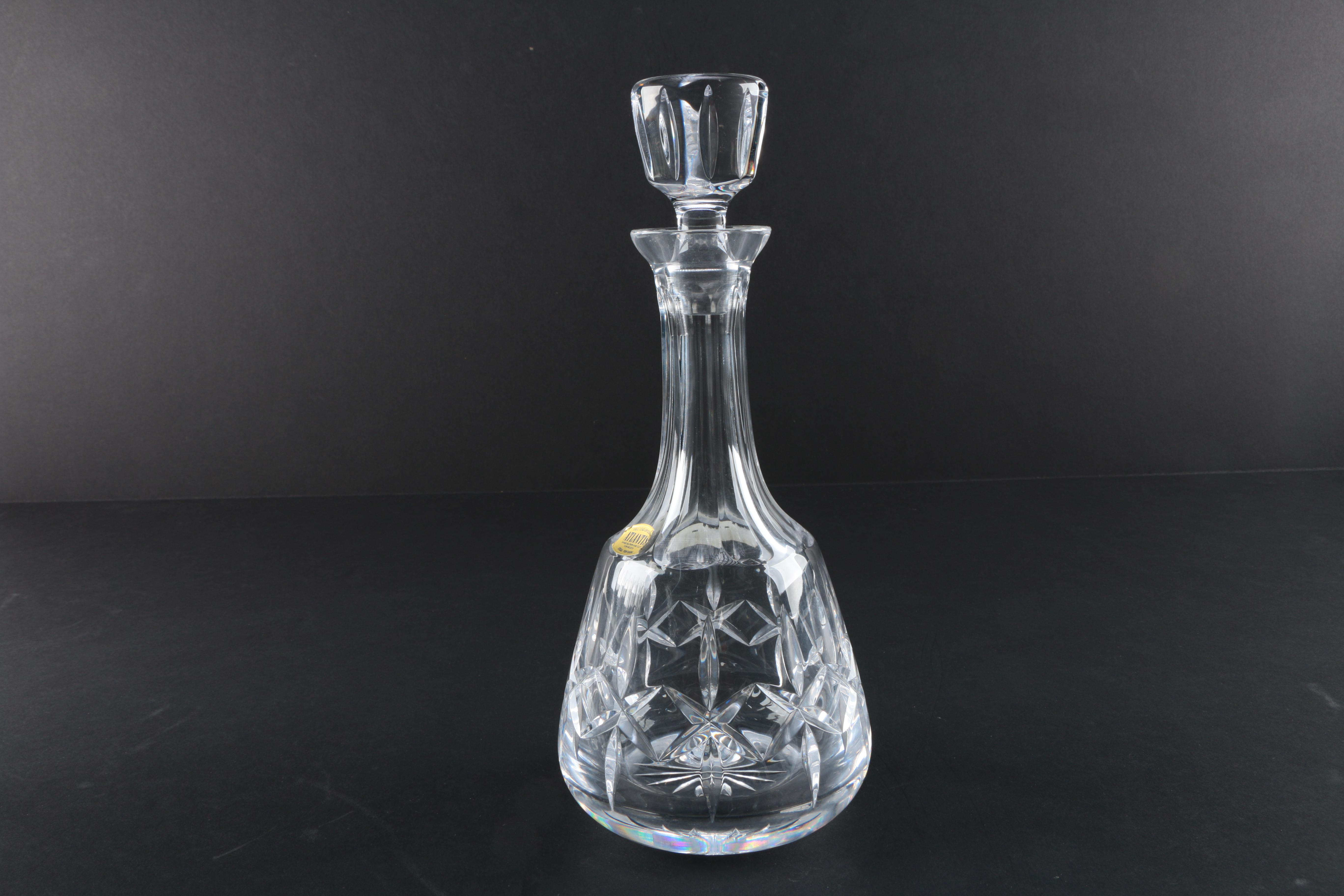 Atlantis Crystal "Fernando" Wine Decanter and Champagne Flutes