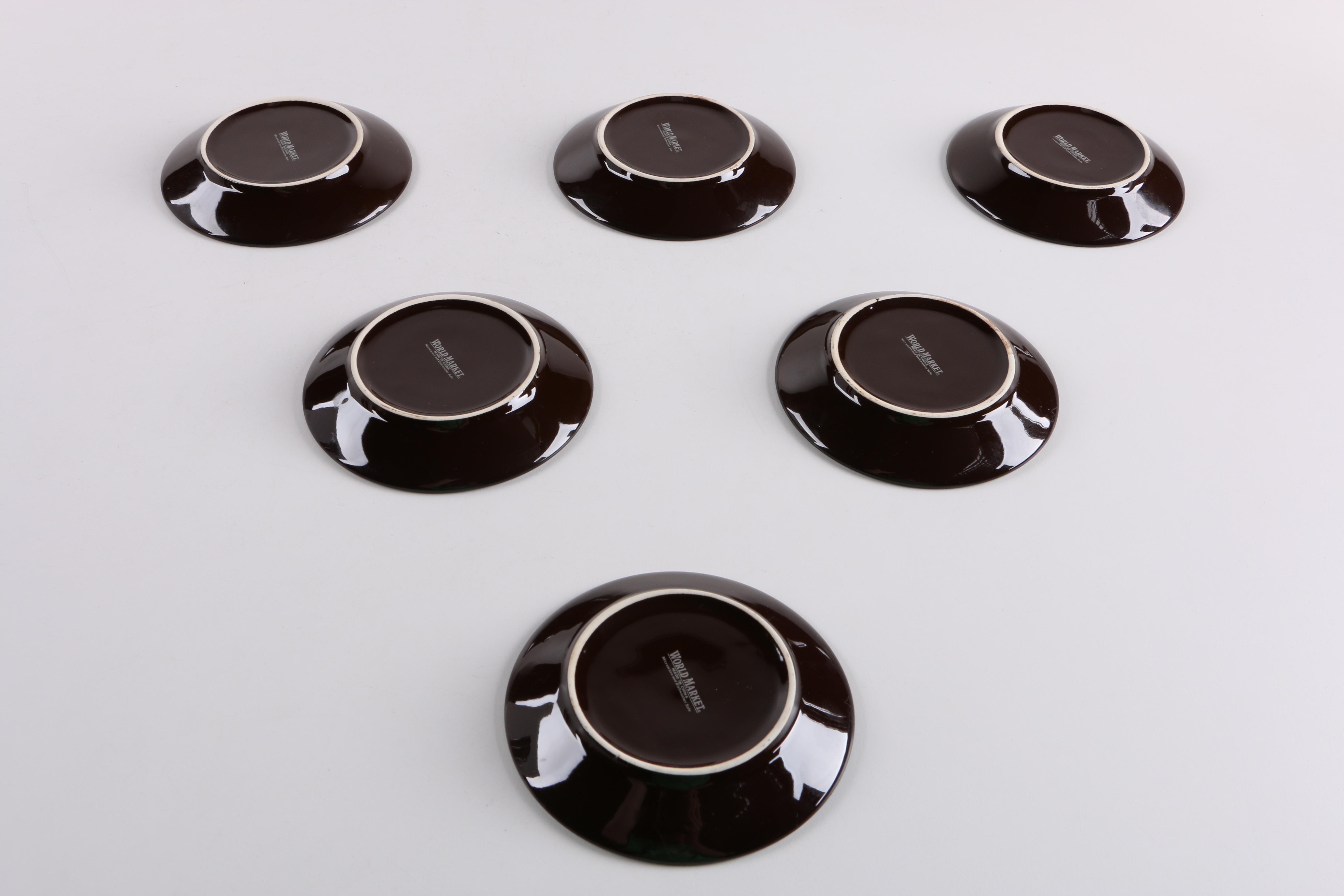 Ceramic Mugs and Saucer with Metal Racks