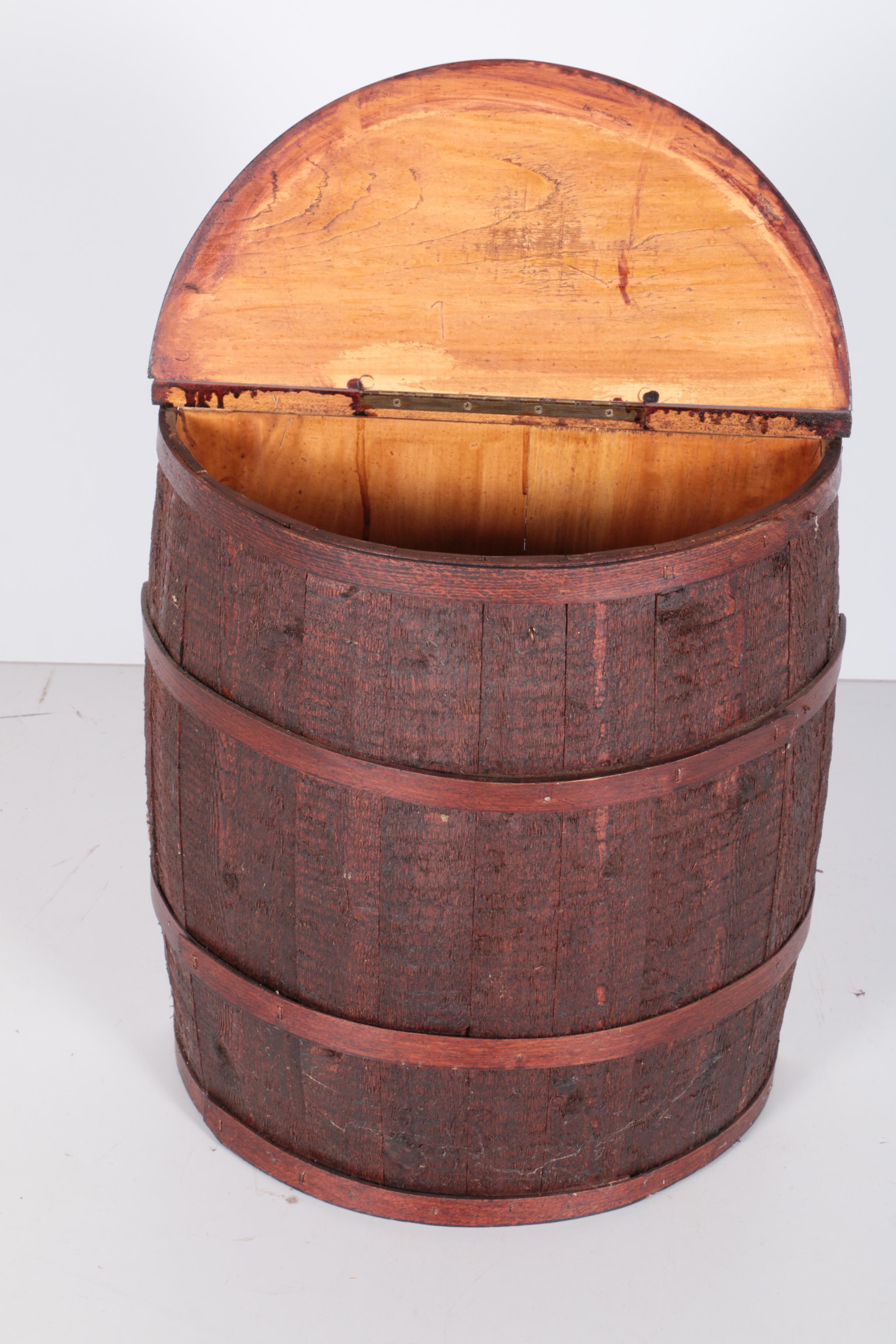 Demilune Barrel Storage Container