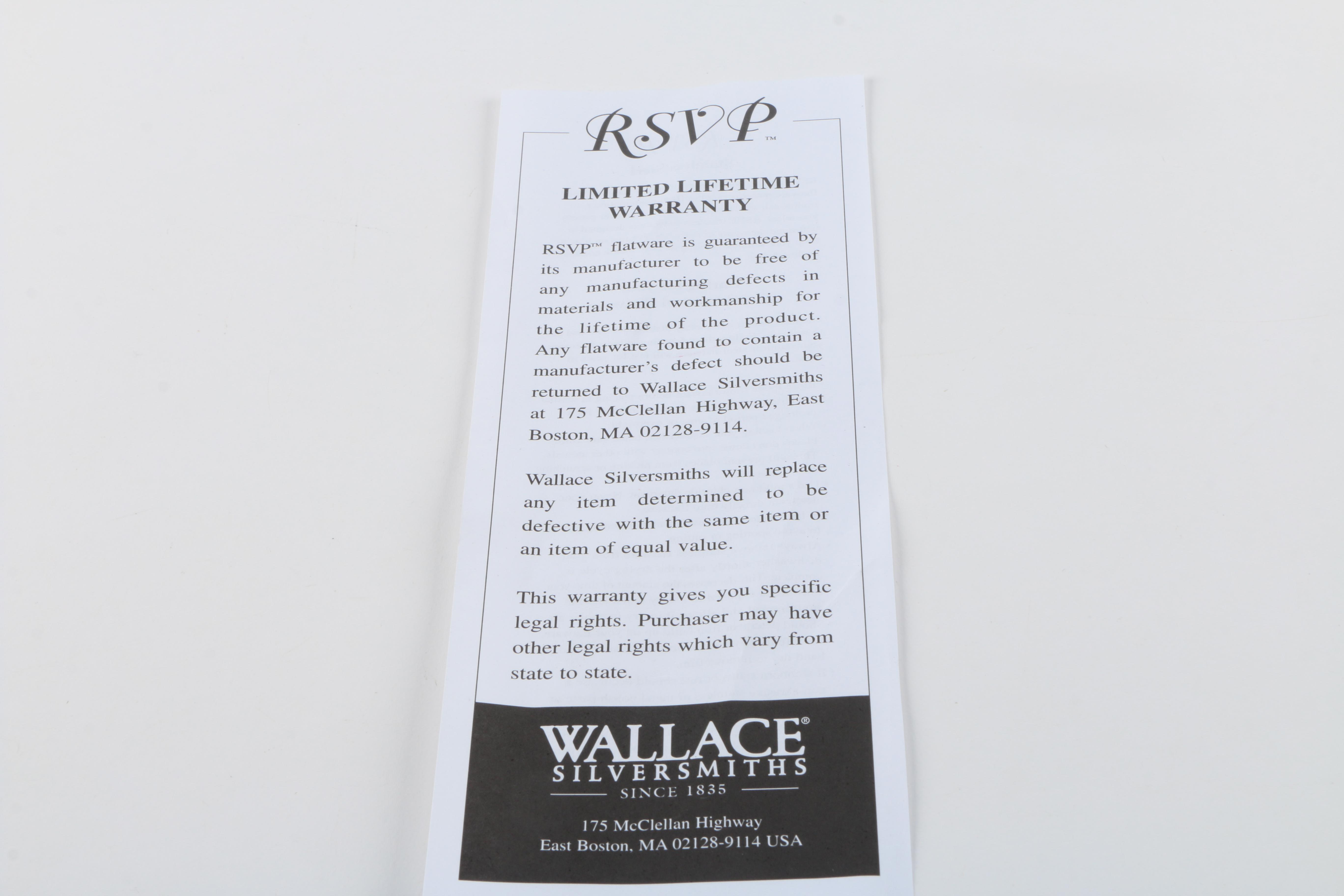 Wallace Silversmiths Stainless Steel Flatware Set