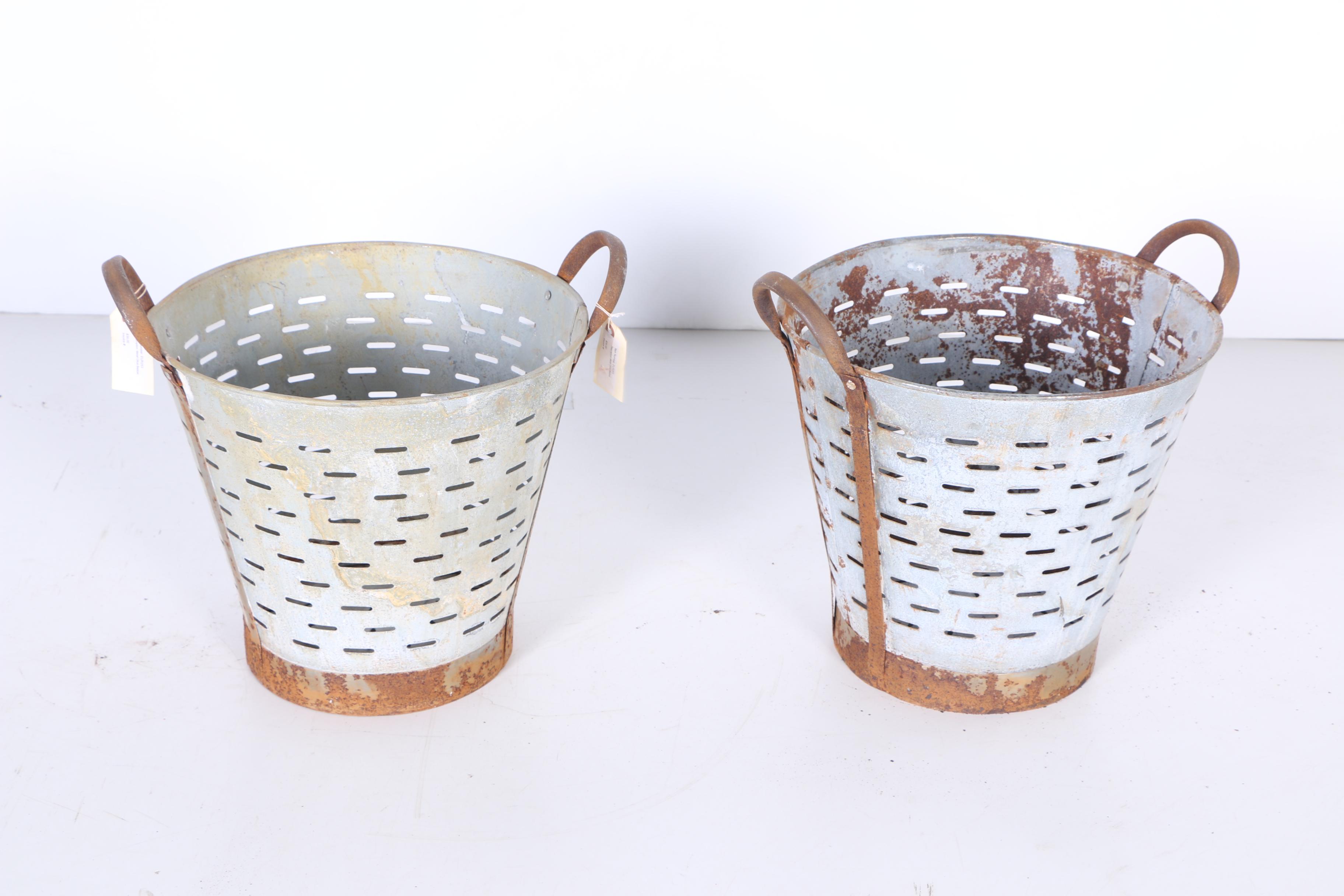 Vintage Olive Buckets