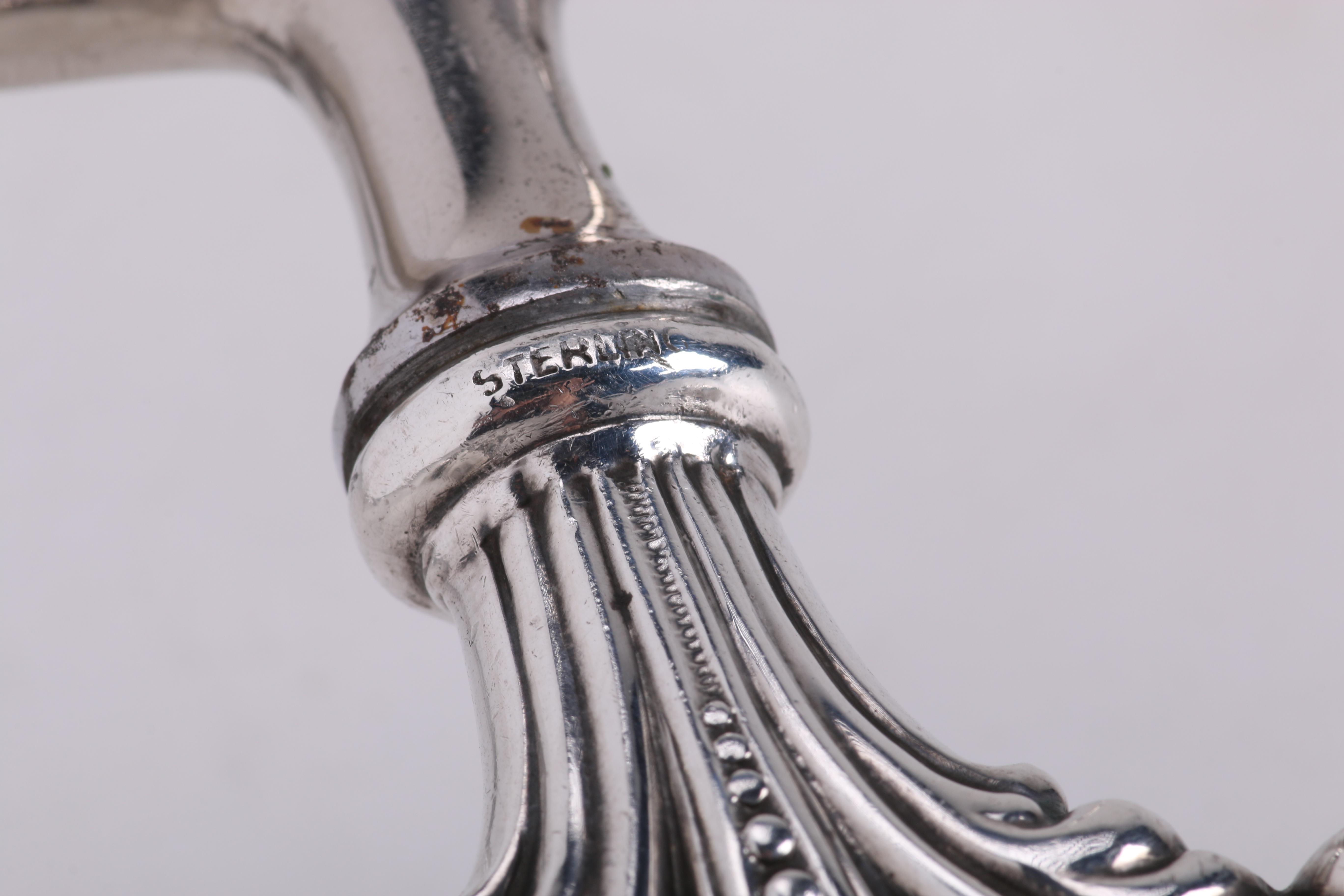 Sterling Silver Handled Roast Holder